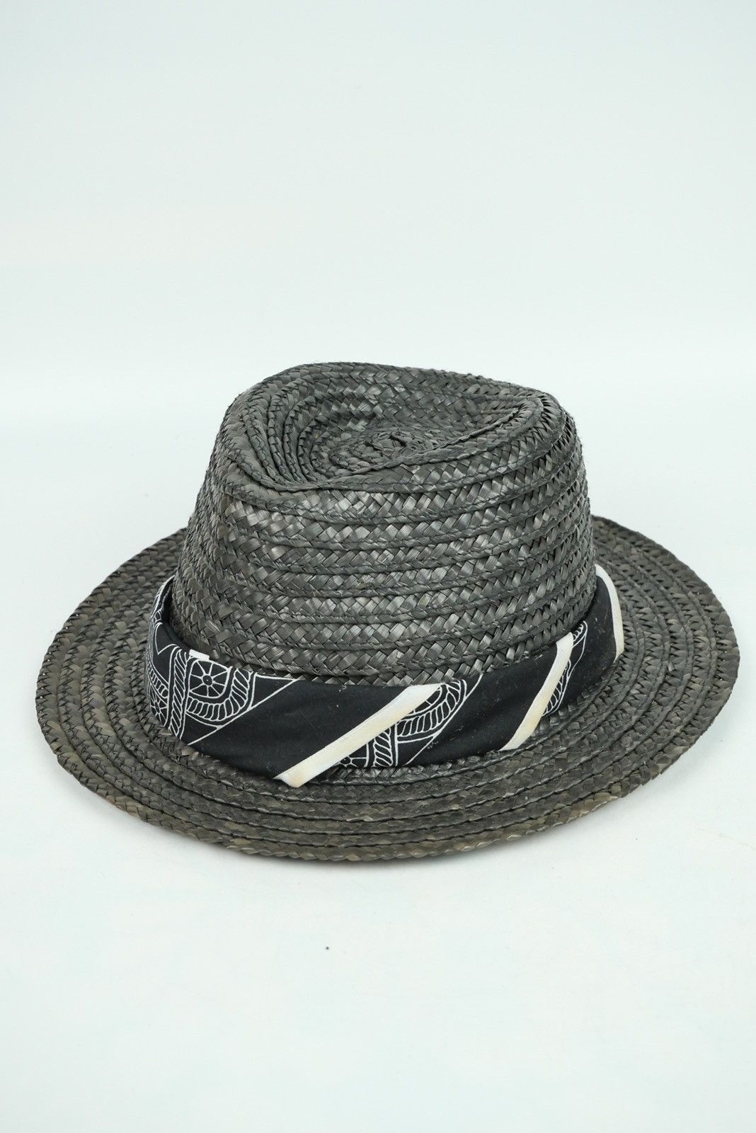 Japanese Brand OZOC Black Hat Vintage Japanese Panama Hat Size ONE SIZE - 2 Thumbnail