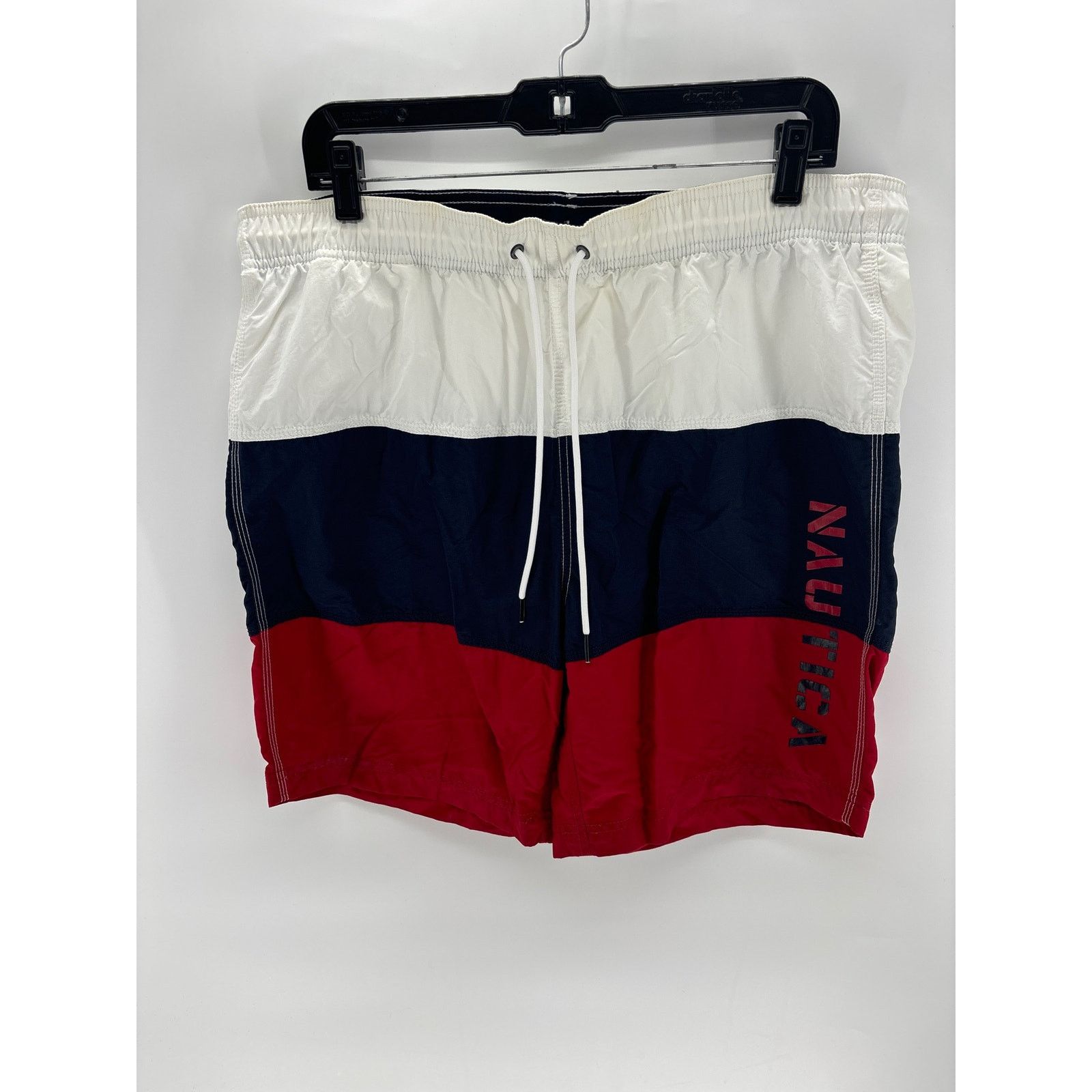 Nautica Nautica Men's Large Red/White/blue swim trunks Size US 36 / EU 52 - 1 Thumbnail