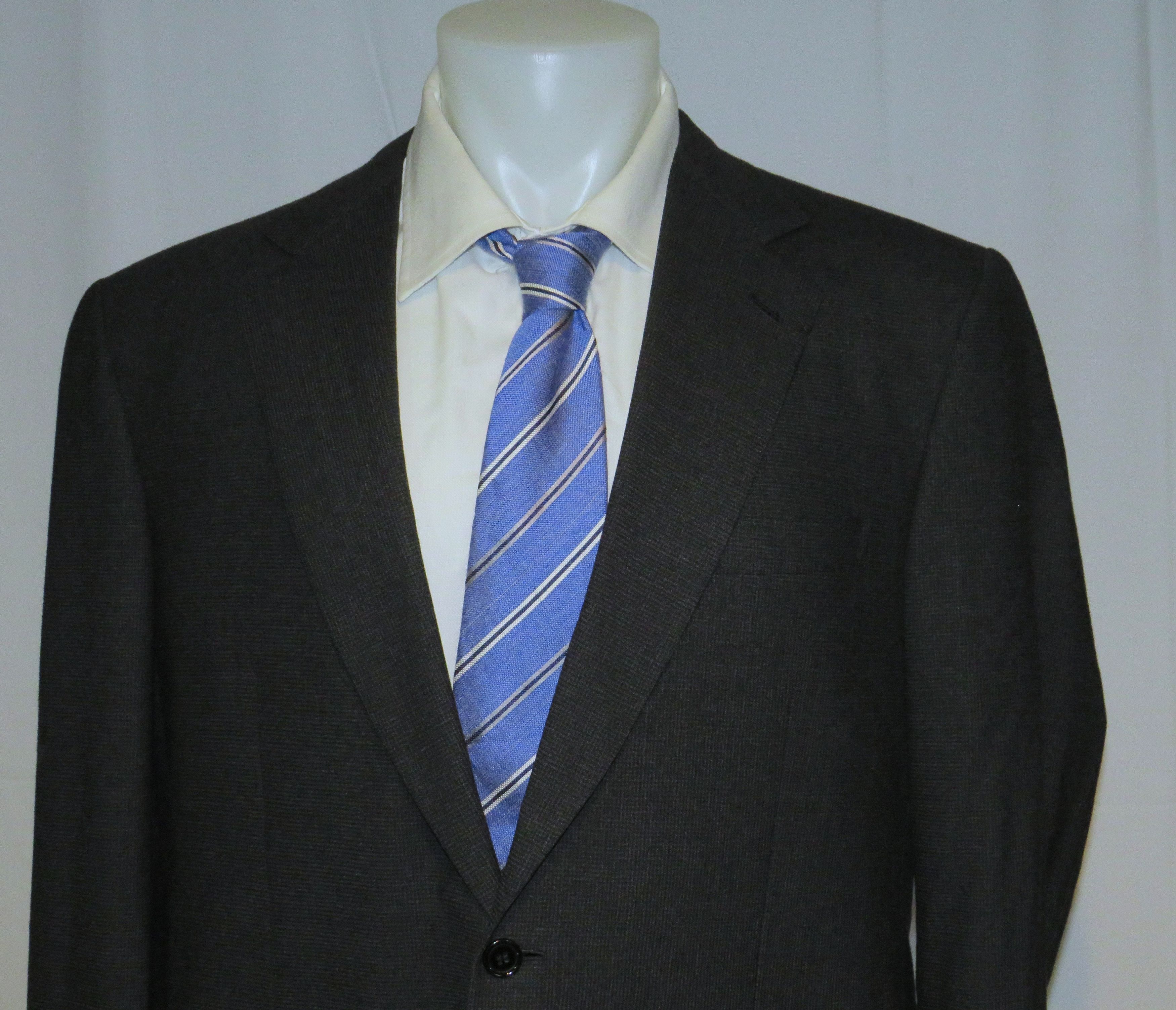 Brioni Nomentano Black & Gray Check Two Button Sport Coat 44L Size 44L - 2 Thumbnail