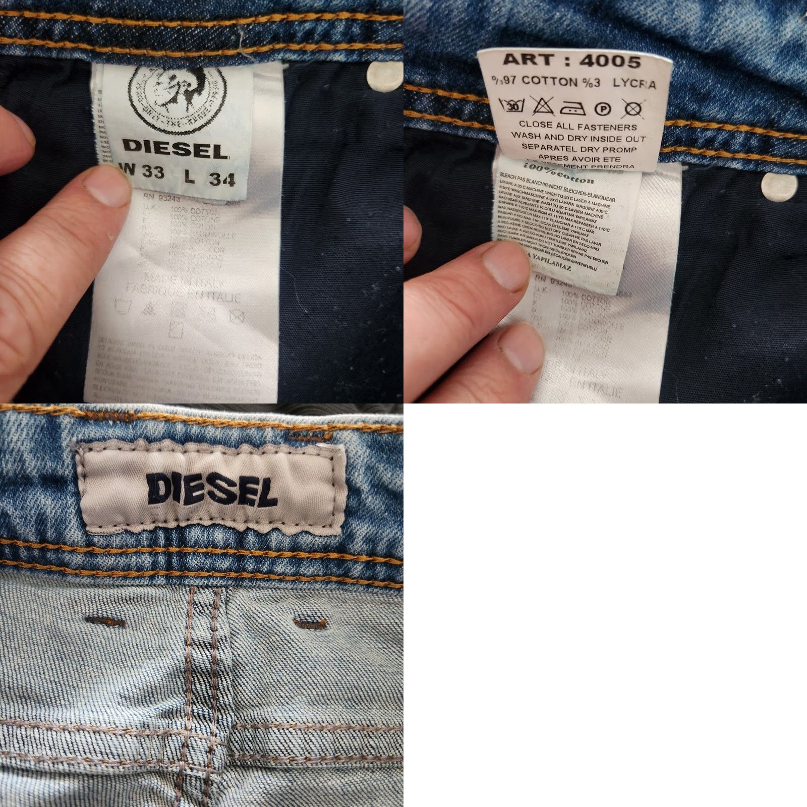 Diesel Diesel Matic Jeans Womens 30x30 Blue Light Wash Skinny Distressed Denim Size 30" / US 8 / IT 44 - 9 Thumbnail