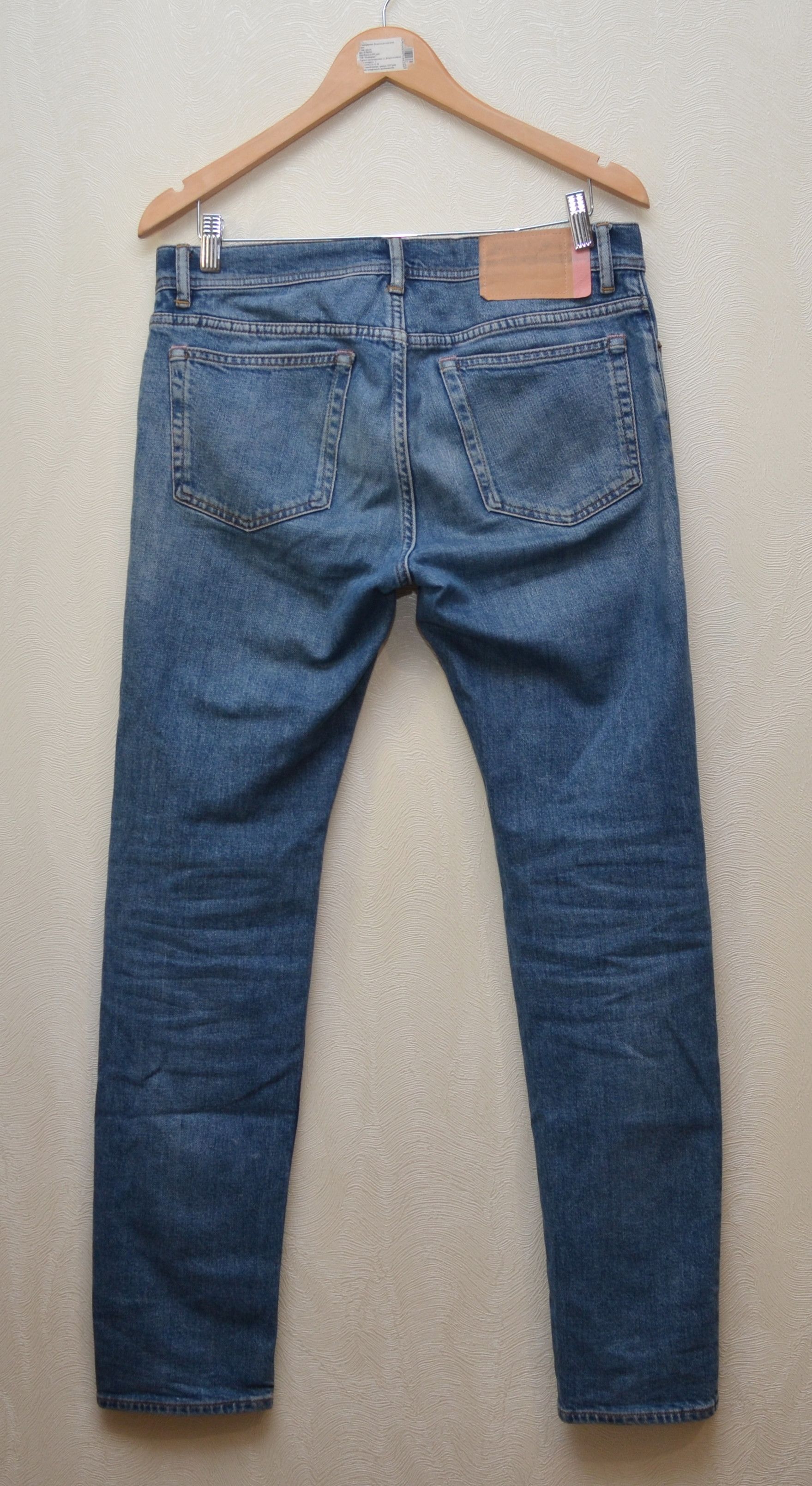 Acne Studios Bla Konst North Mid Blue Denim Jeans Sz W30 L30