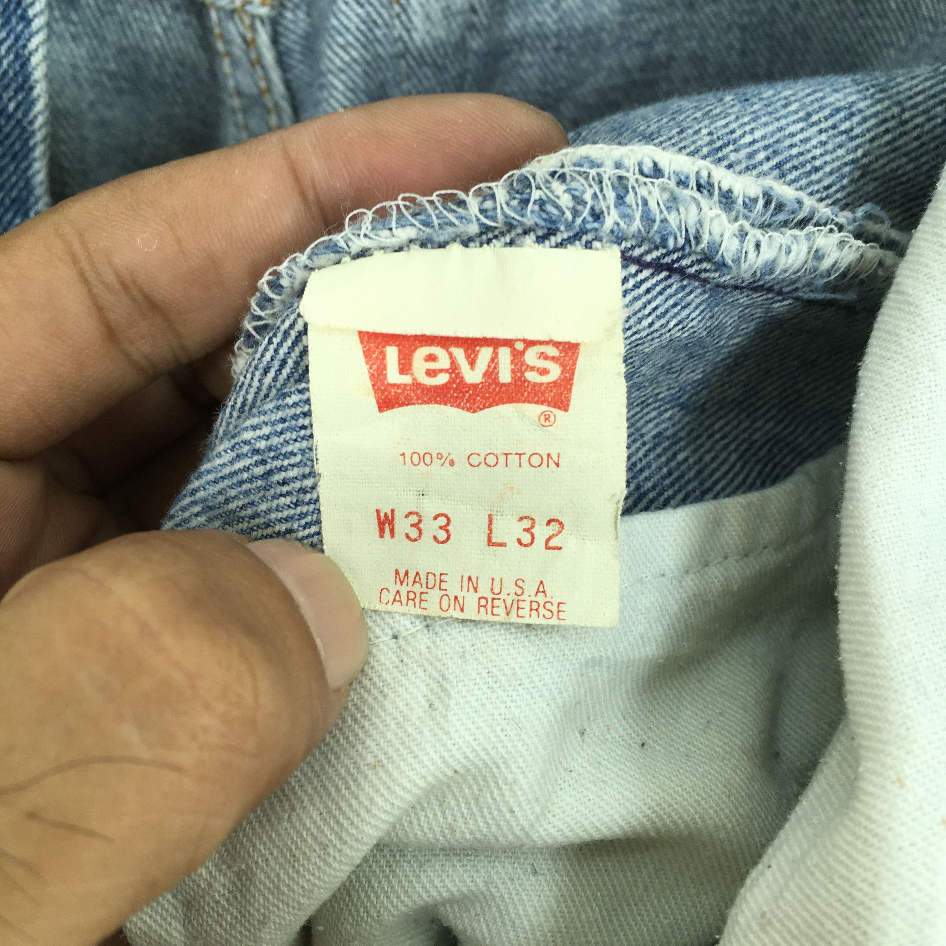 Levi's Size 31x29 Vintage 90s Levi's 501 Distressed Jeans S1679 Size US 31 - 8 Thumbnail