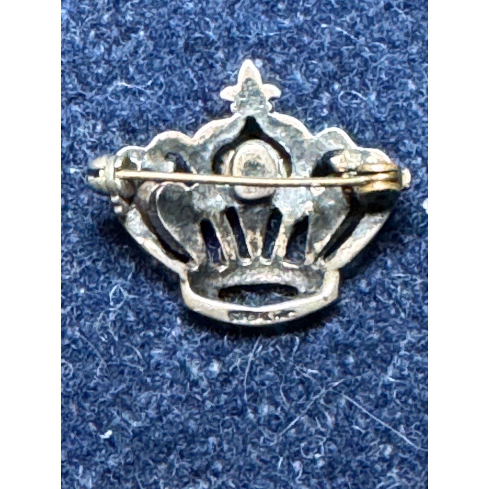 Other Vintage Sterling Crown Red Gold Green Rhinestones Brooch Size ONE SIZE - 5 Thumbnail