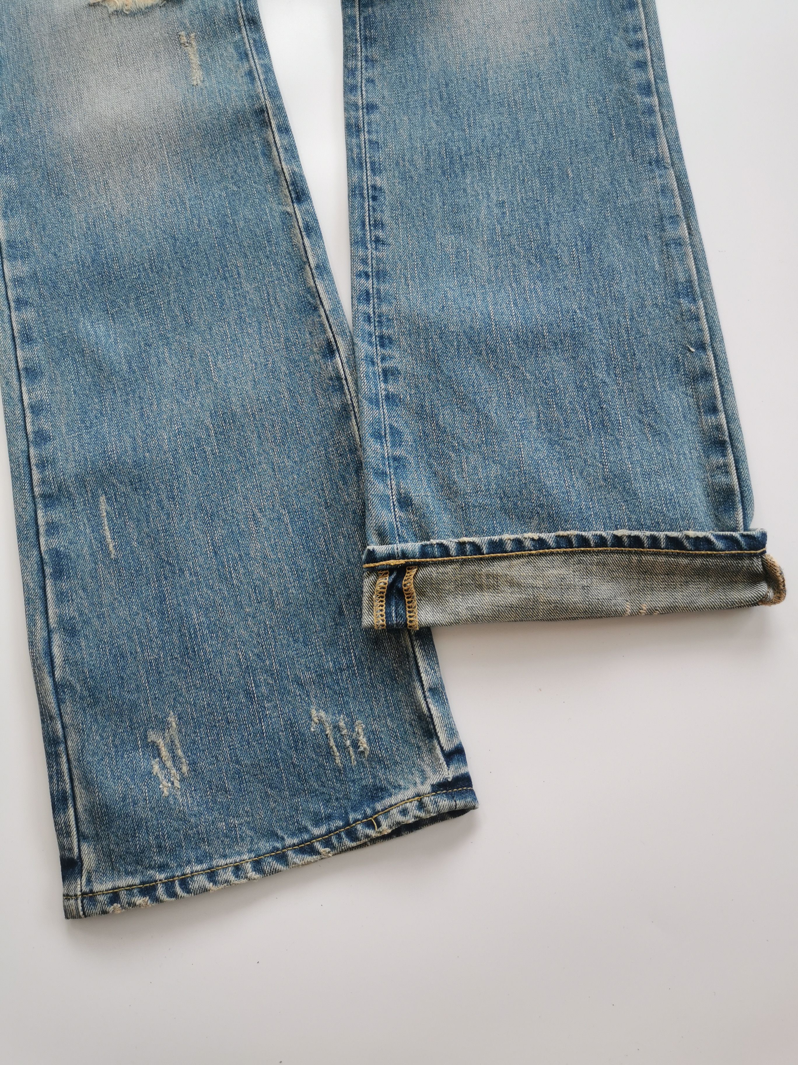 If Six Was Nine Driza Bone Flare Bootcuts Distress Denim Jeans Size 29x35 Size US 29 - 8 Thumbnail