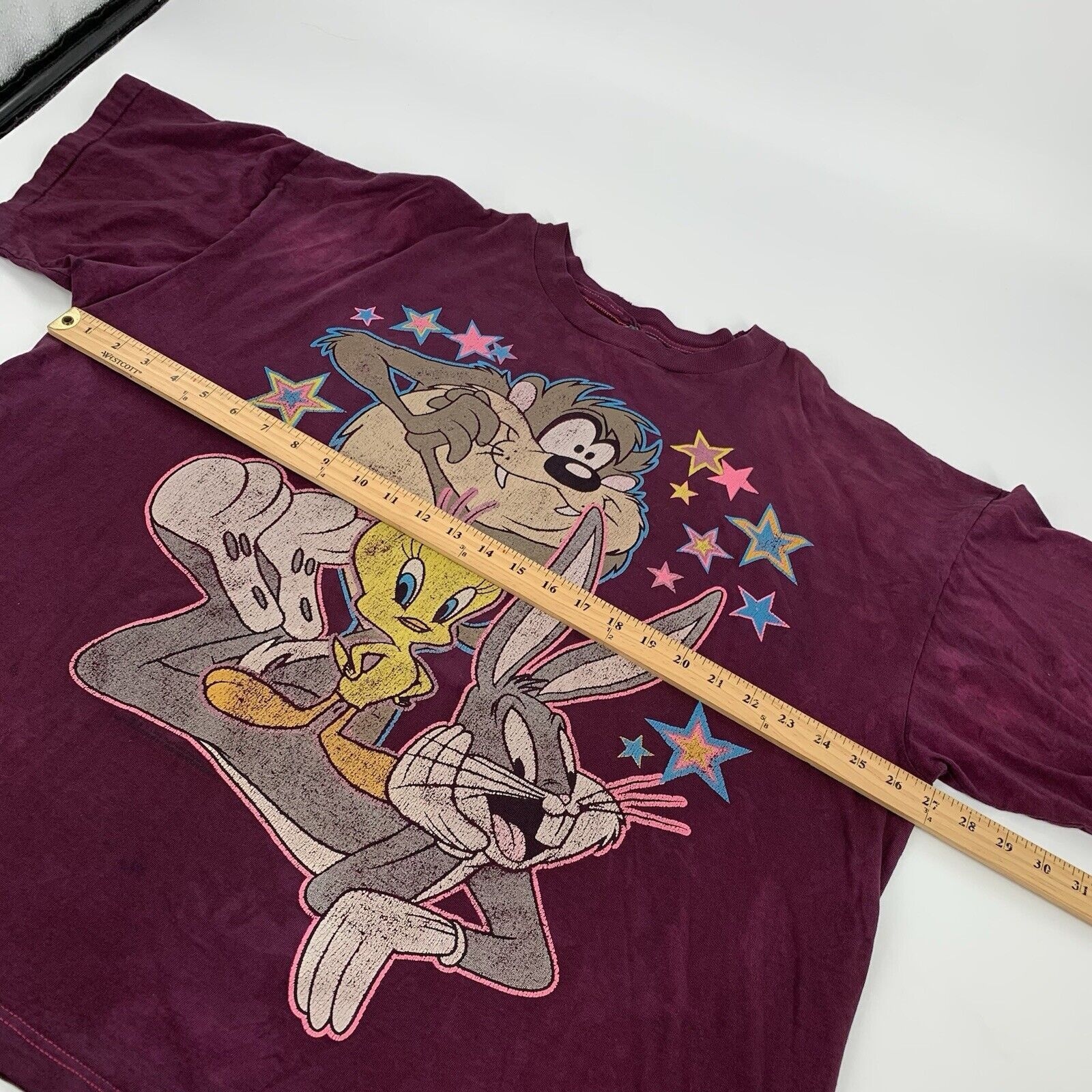 Vintage Vintage 1994 Looney Tunes Taz Tweety Bugs T-Shirt Size US XXL / EU 58 / 5 - 8 Thumbnail