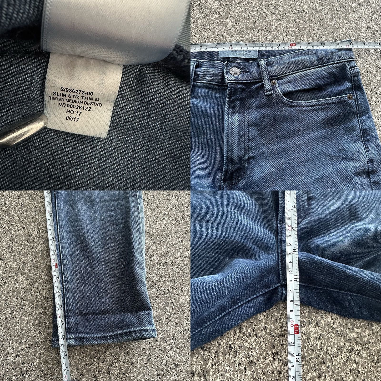 Gap Gap 1969 Jeans Men Slim 30 x 30 Blue Denim 5-Pocket Straight Jeans 1969 Gap Mens Slim Straight Jeans Blue/Denim 30in Inseam 30in Waist 38? Size US 38 / EU 54 - 8 Thumbnail