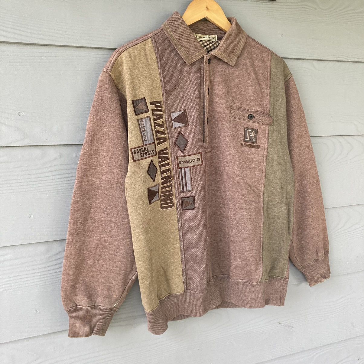 Vintage Vintage Piazza Valentino Brown Sweatshirt Size US L / EU 52-54 / 3 - 2 Thumbnail