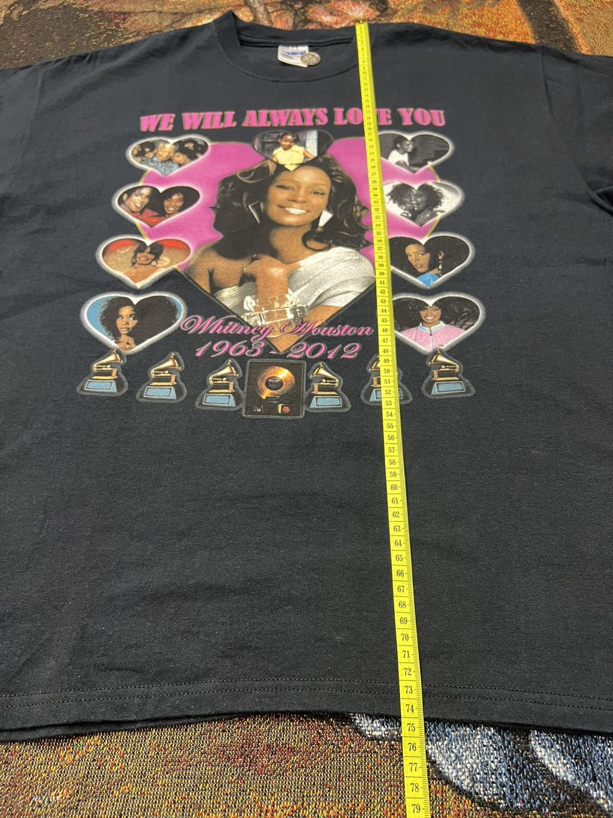 Vintage Whitney Houston Memorial Tee Size US XL / EU 56 / 4 - 7 Thumbnail