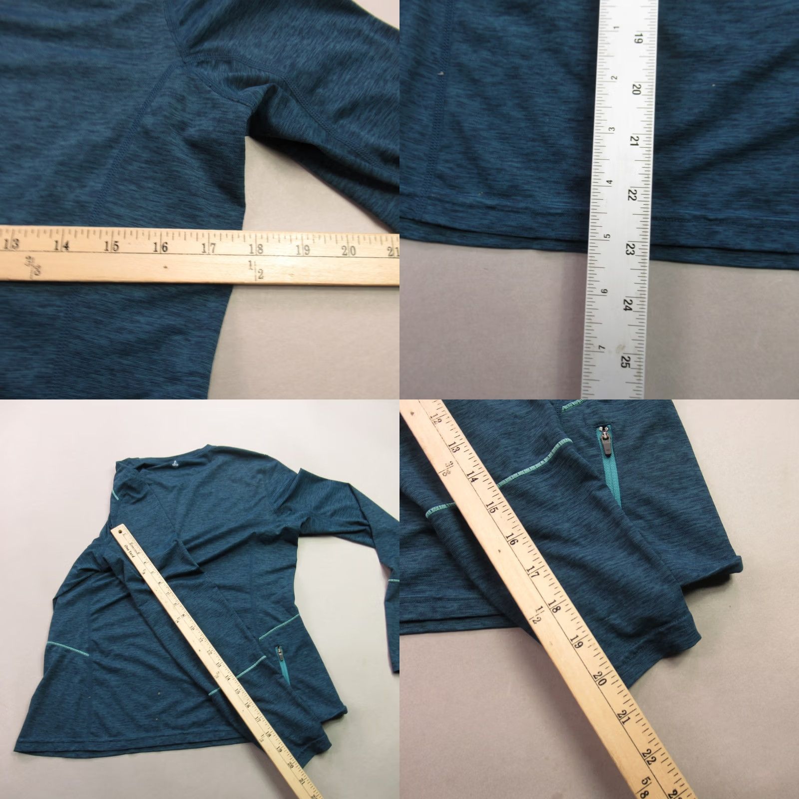 Prana Prana Shirt Womens Medium Long Sleeve Pullover Blue Crew Neck Casual Size M / US 6-8 / IT 42-44 - 8 Thumbnail