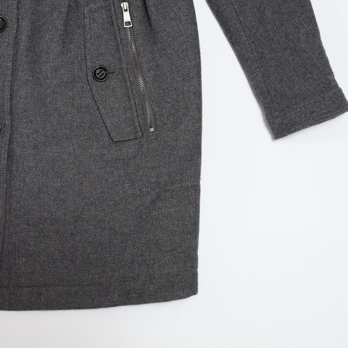 Burberry Burberry Gray Coat Jacket Wool Size XS / US 0-2 / IT 36-38 - 10 Thumbnail