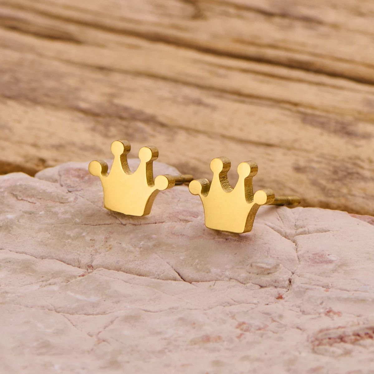 Jewelry Mini Crown Earrings Charm Earring Gift Size ONE SIZE - 1 Thumbnail