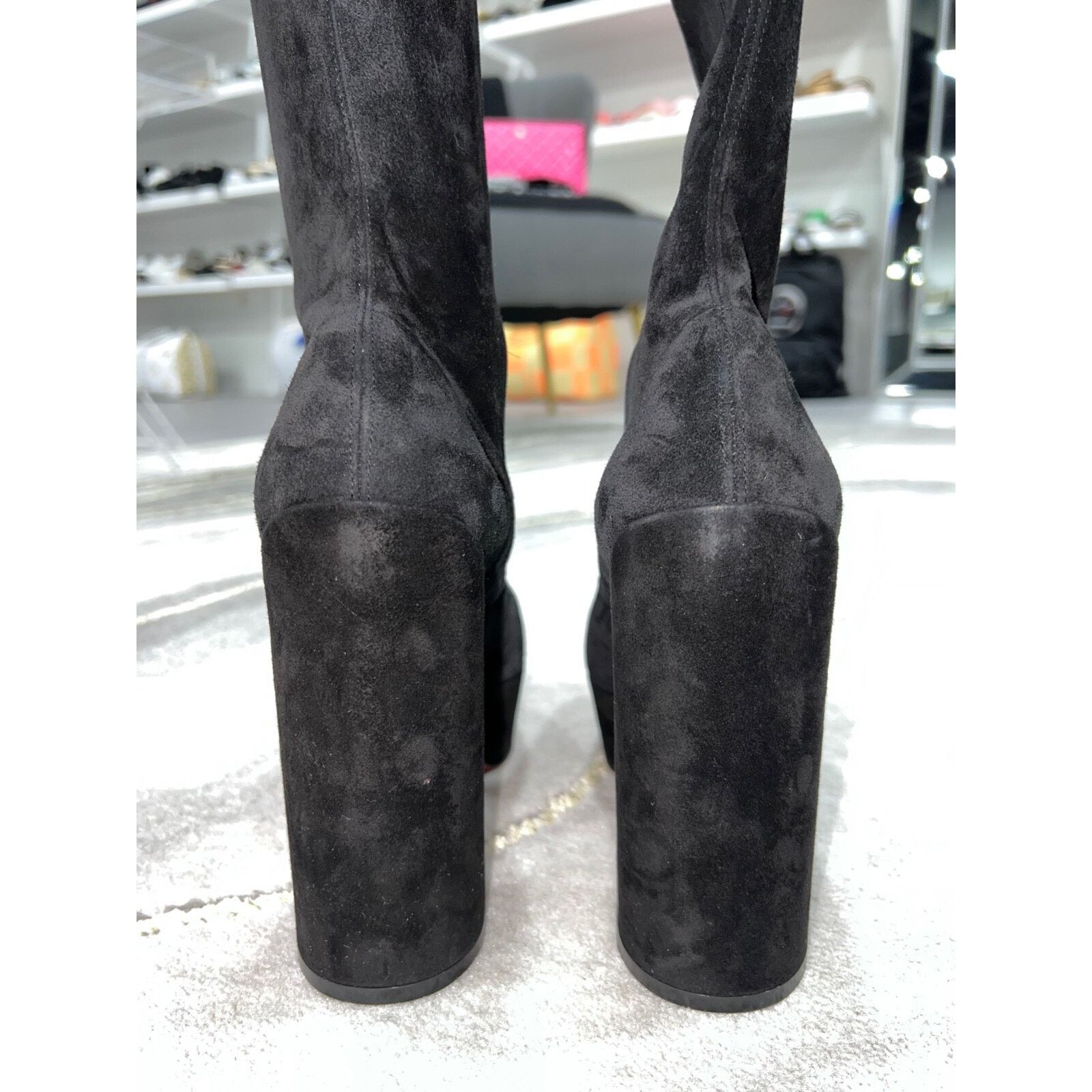 Christian Louboutin Christian Louboutin Movida Alta Botta 130 Black Suede Size US 11 / IT 41 - 11 Thumbnail