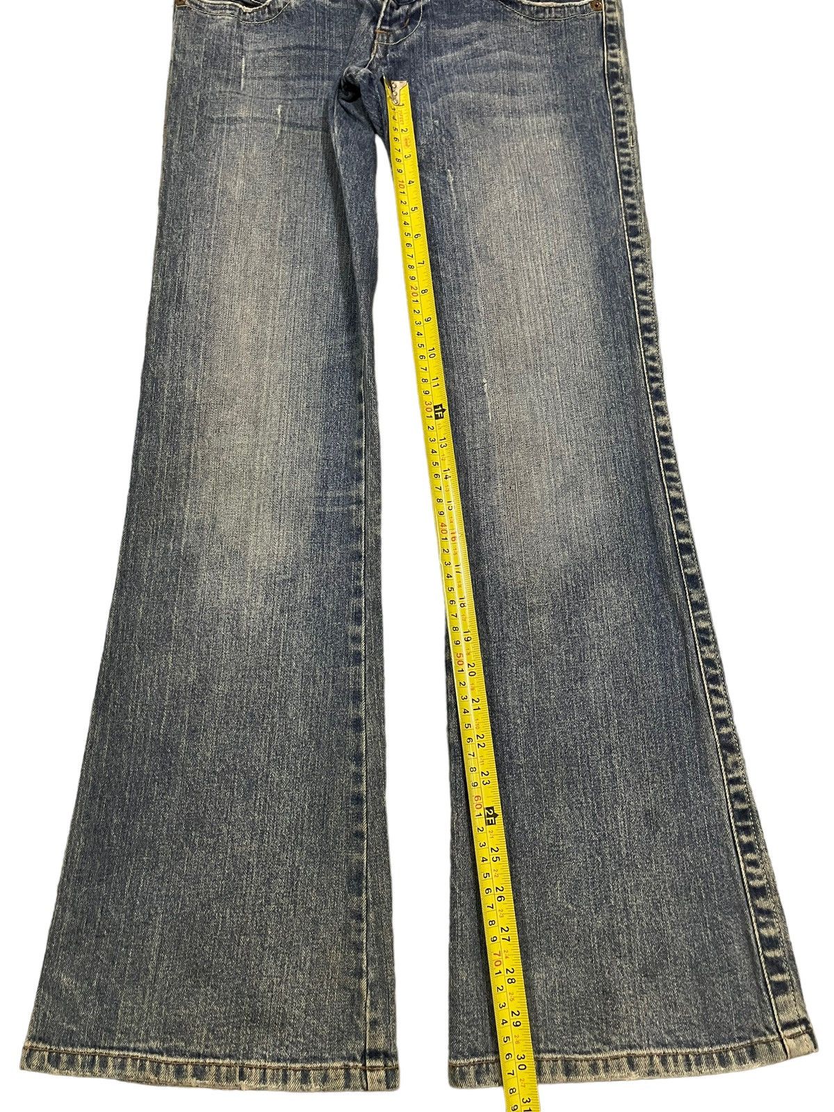 Hysteric Glamour Vintage Japanese Brand Faded Wash Style Flare Jeans Size 28" / US 6 / IT 42 - 10 Thumbnail