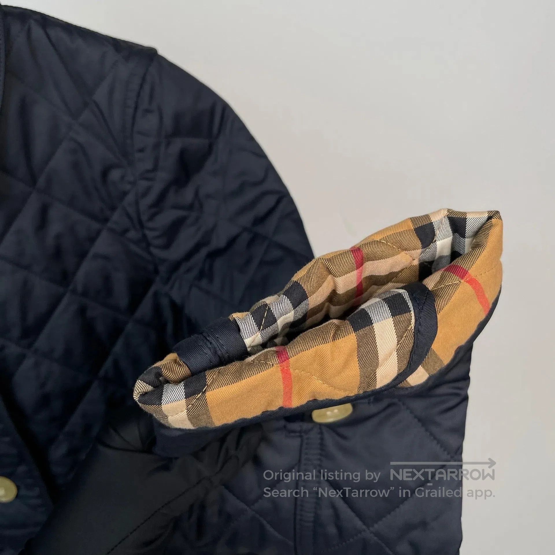 Burberry Burberry Blue black diamond quilted single-breasted jacket Size US L / EU 52-54 / 3 - 9 Thumbnail