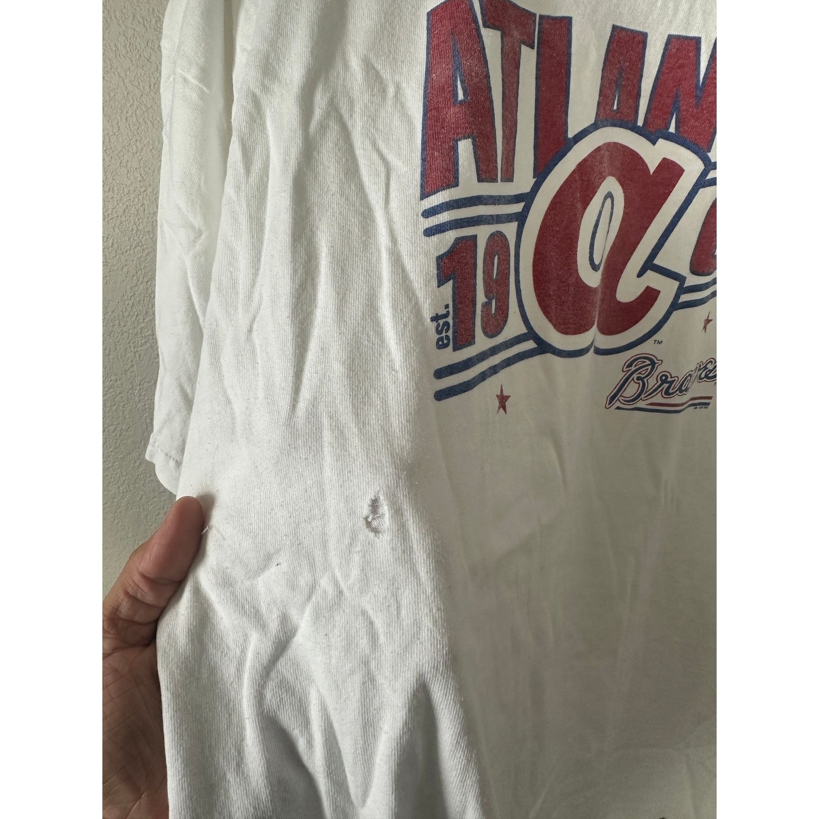 MLB × Nike × Vintage Vintage 2004 Nike Atlanta Braves T-Shirt - XL Size US XL / EU 56 / 4 - 4 Thumbnail