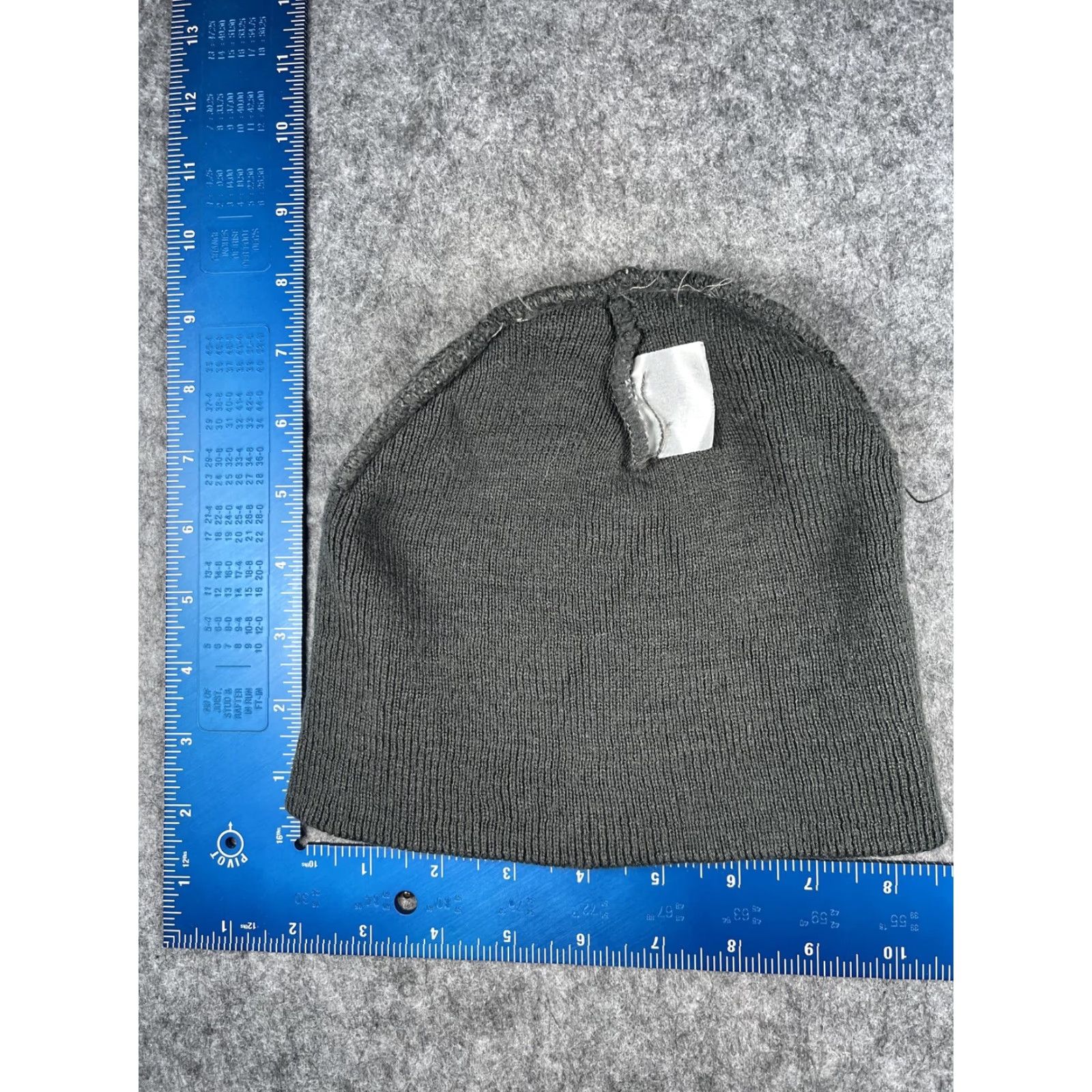Vintage H&S Valve Inc. Hat Beanie Mens One Size Gray Knit Logo Workwear Winter Size ONE SIZE - 6 Thumbnail