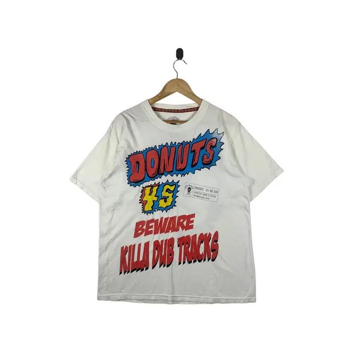 Vintage DONUTS 45 SKATEBOARD Beware Killa Dub Tracks Tee Shirt Size US L / EU 52-54 / 3 - 1 Thumbnail