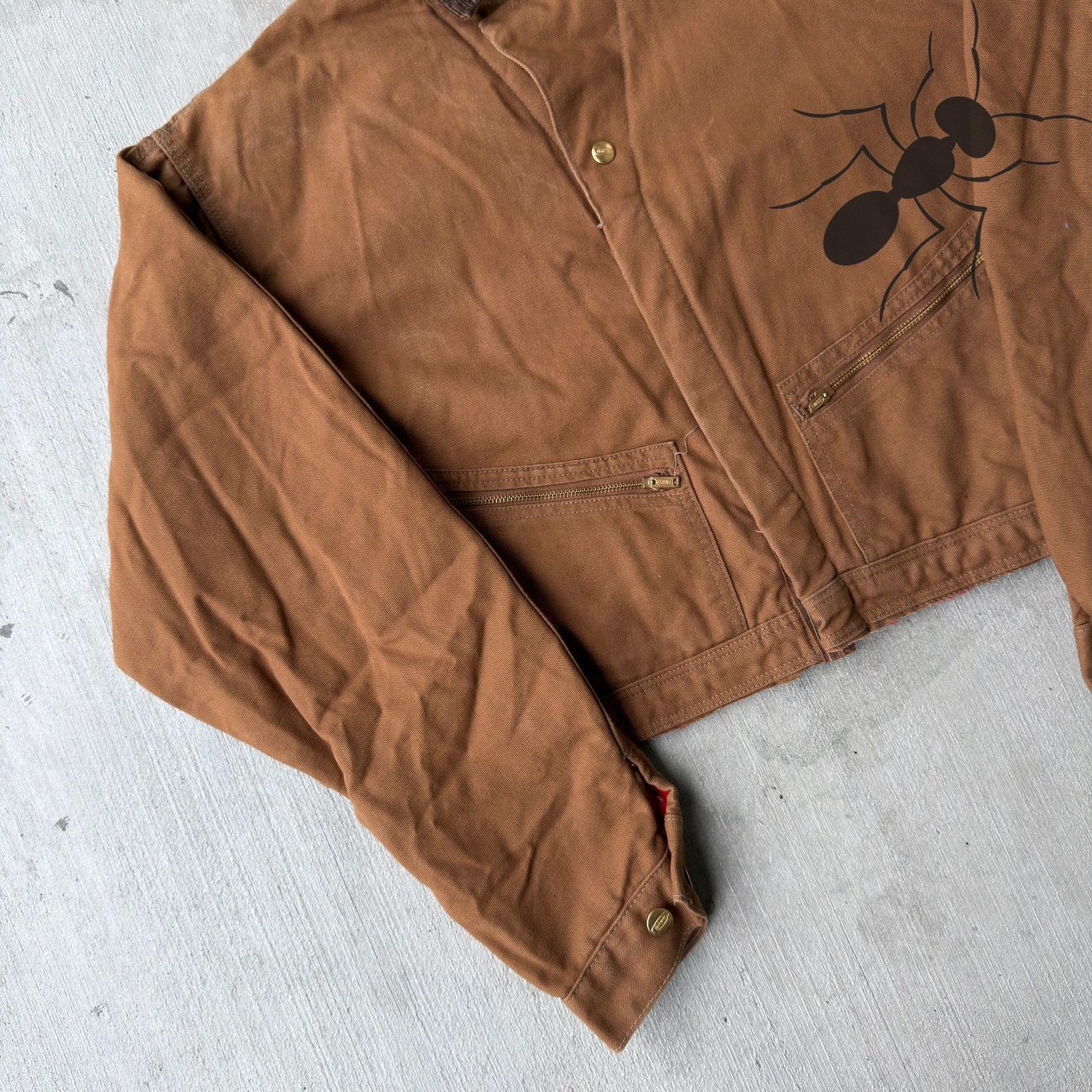 Carhartt × Vintage Carhartt brown cropped Detroit style work wear jacket Size US L / EU 52-54 / 3 - 2 Thumbnail