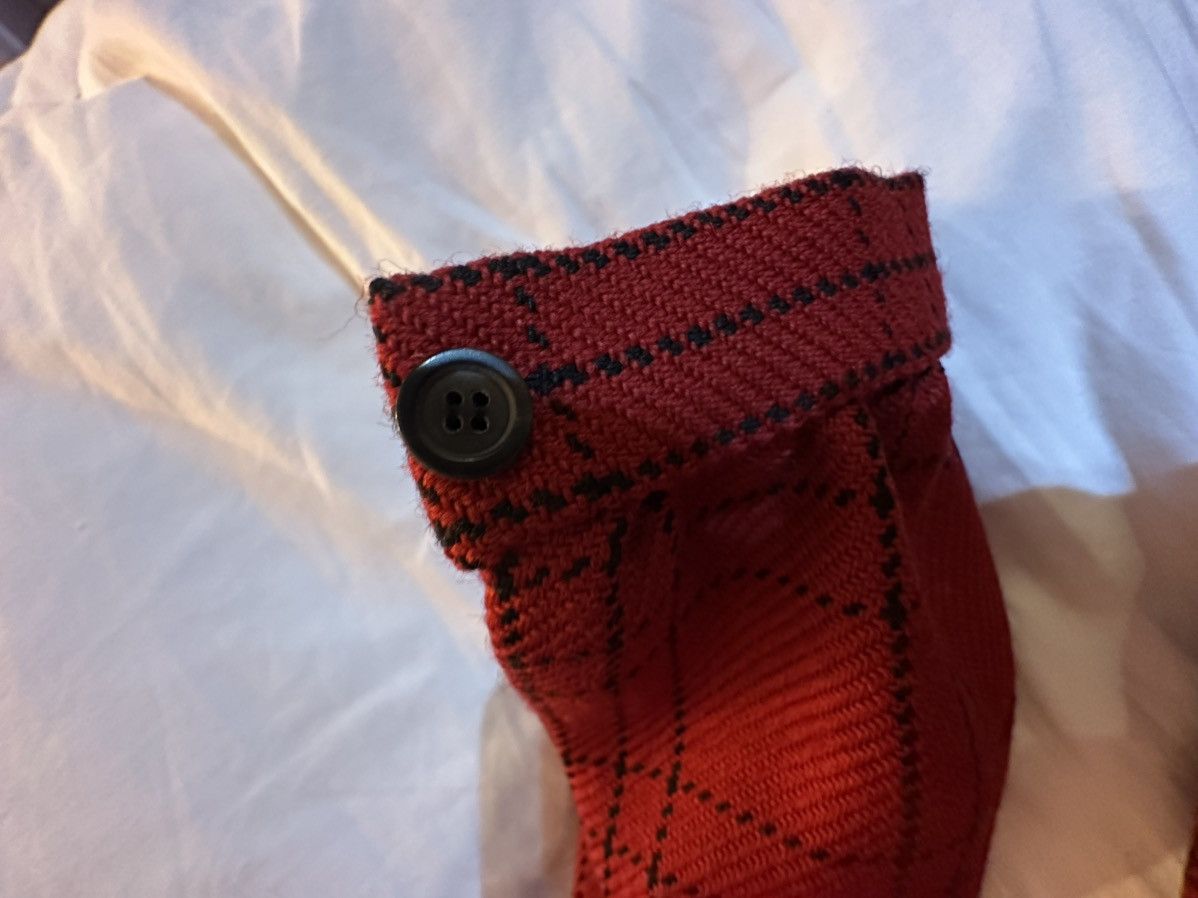Dior Christian Dior Red Plaid Wool Dress Size S / US 4 / IT 40 - 9 Thumbnail