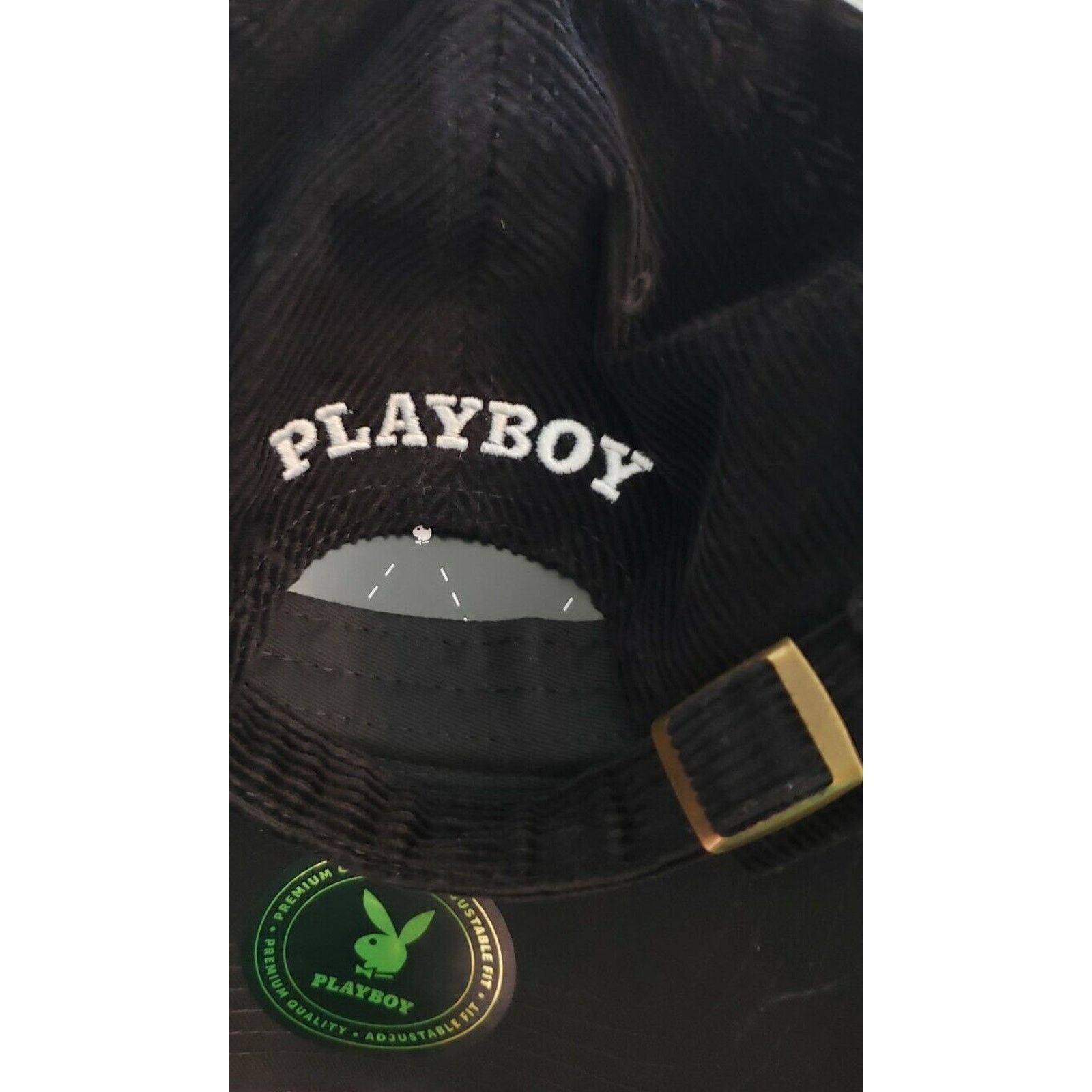 Lids Playboy Hat Cap Corduroy Dad Hat Black Tux Strap Bunny Lids Size ONE SIZE - 6 Thumbnail