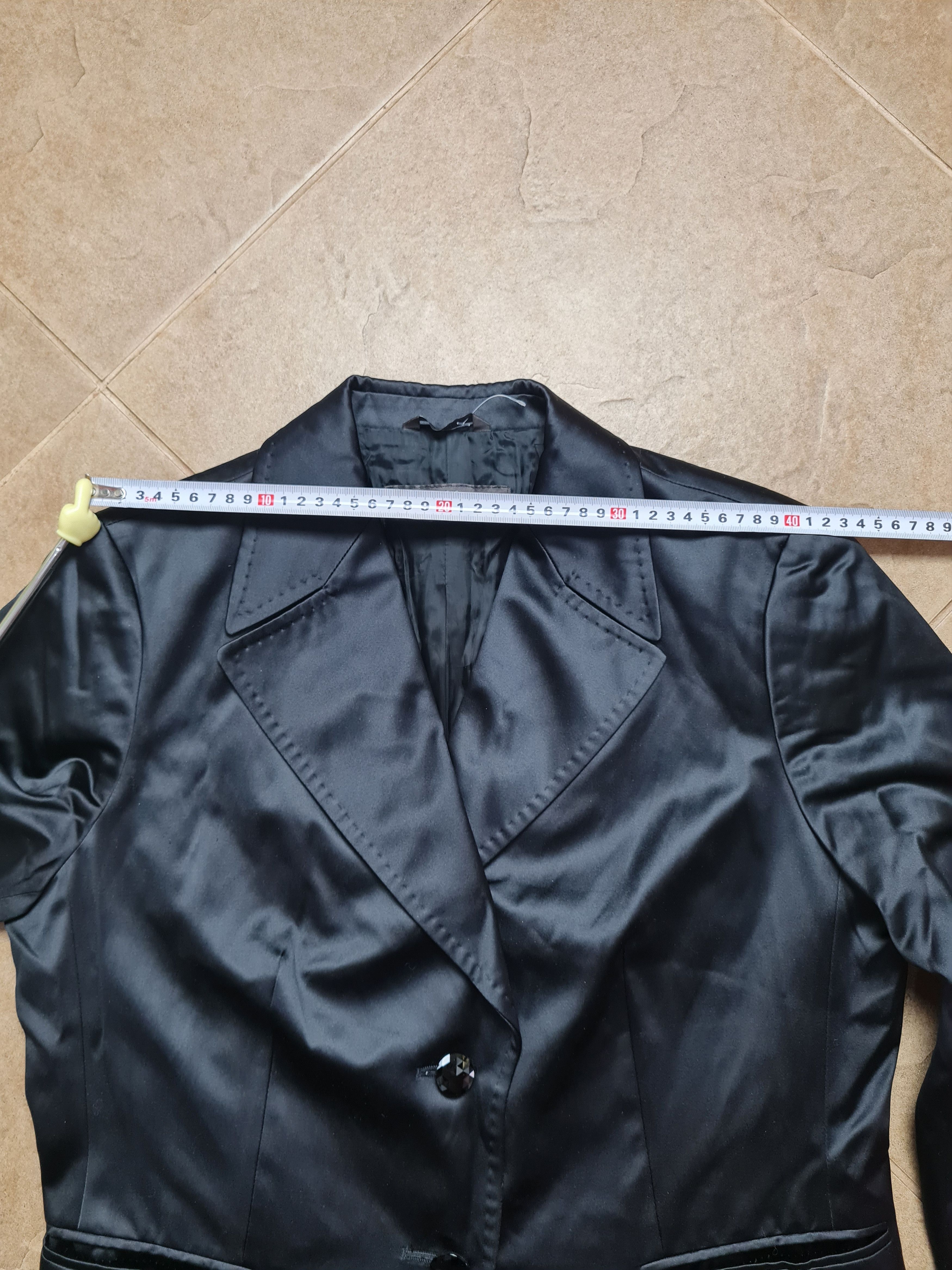 Max Mara Max Mara Black Satin Blazer Jacket Single Breasted Elegant Size M / US 6-8 / IT 42-44 - 7 Thumbnail