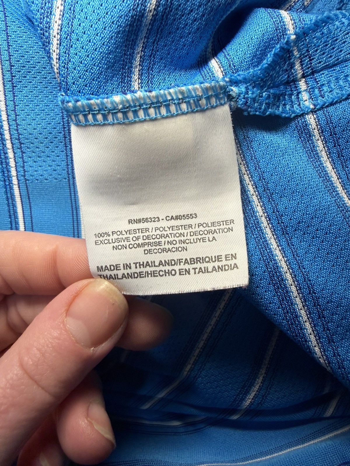 Nike Nike Golf Dri-Fit Blue Striped Polo Shirt Size Large Size US L / EU 52-54 / 3 - 6 Thumbnail