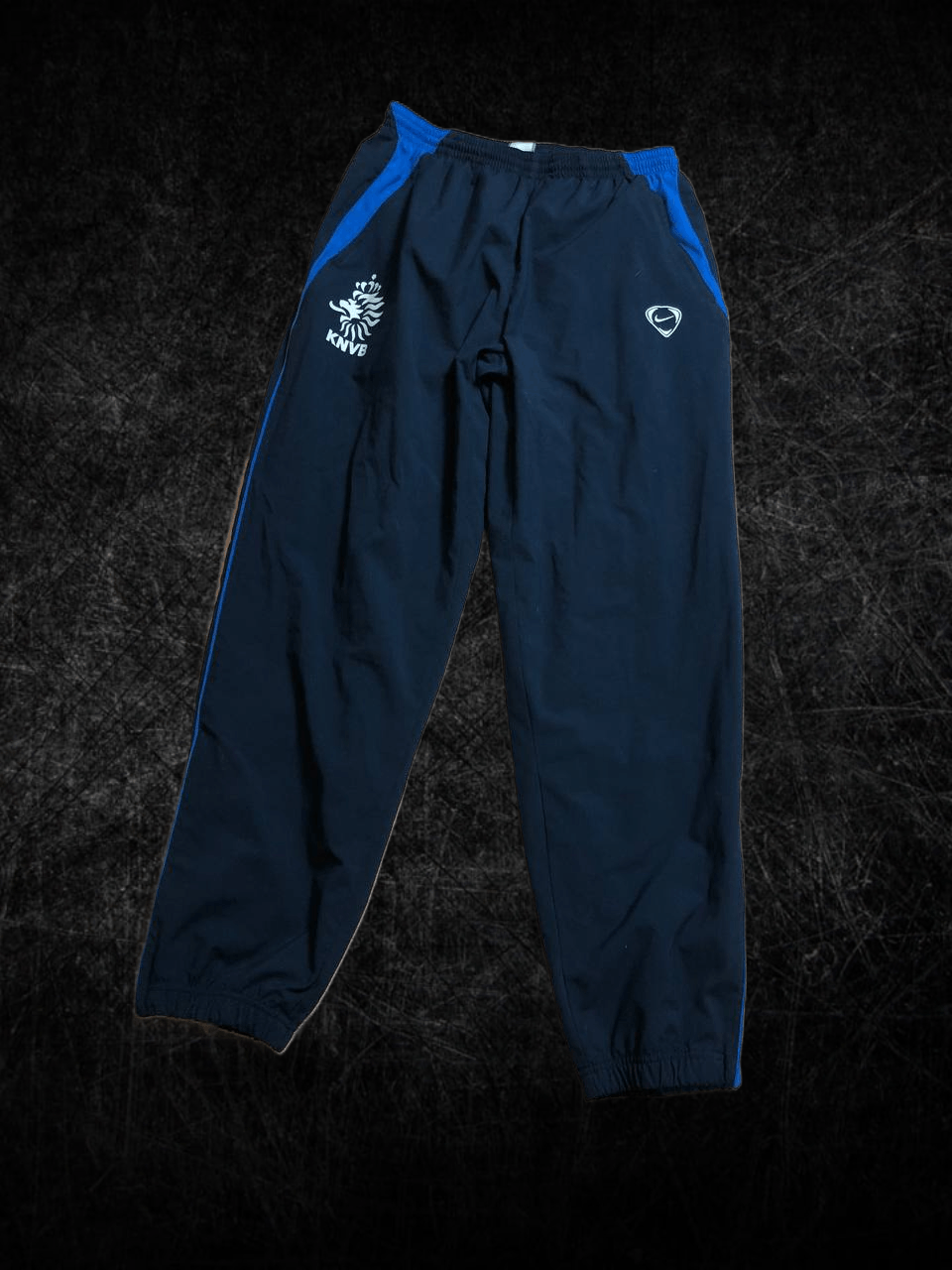 Nike Vintage y2k Nike Navy Track Pants Swoosh Drill Size US 34 / EU 50 - 1 Thumbnail