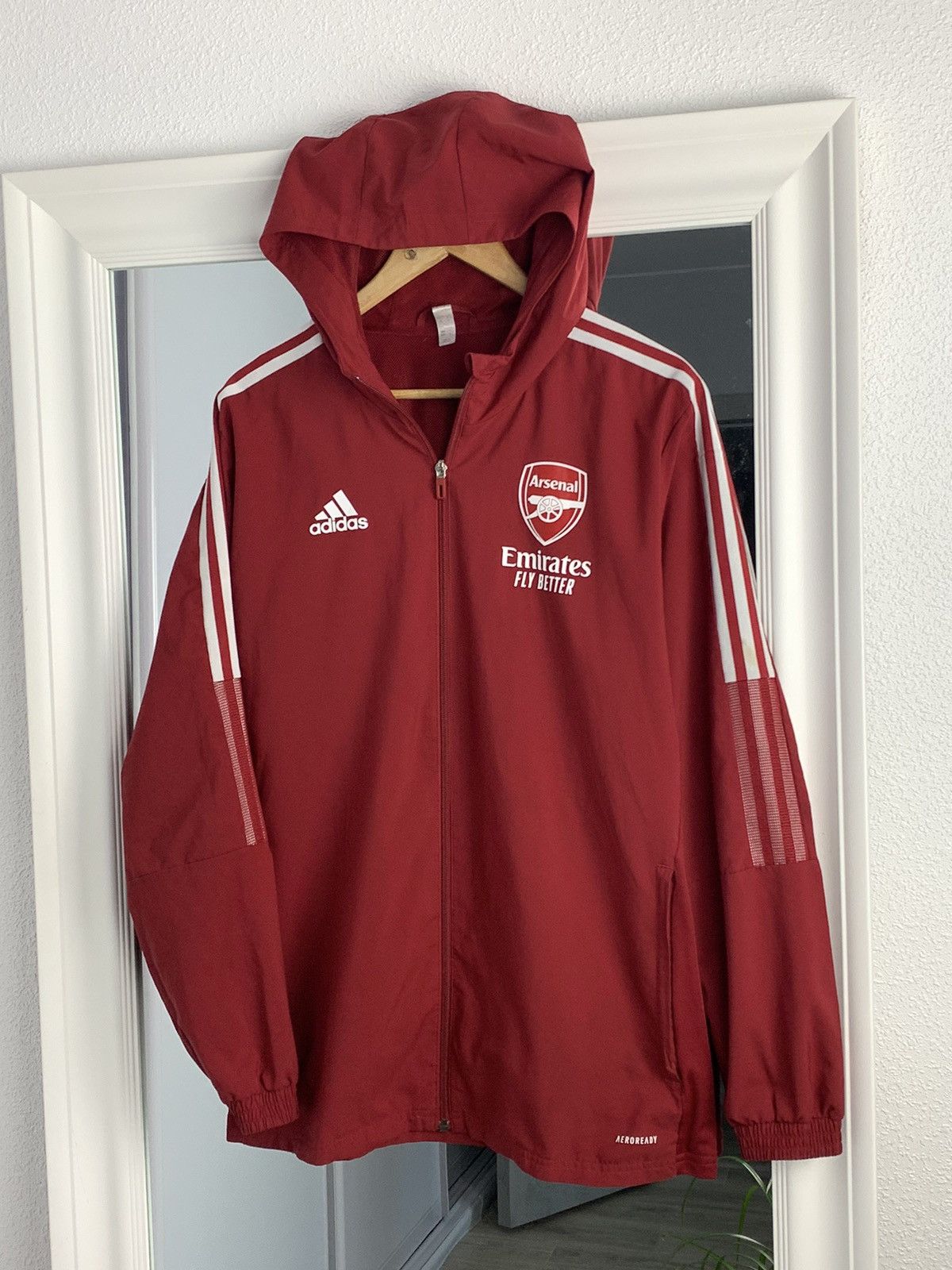 Adidas Arsenal Adidas Jacket Light Red Jacket Arsenal Size:M Size US M / EU 48-50 / 2 - 2 Thumbnail