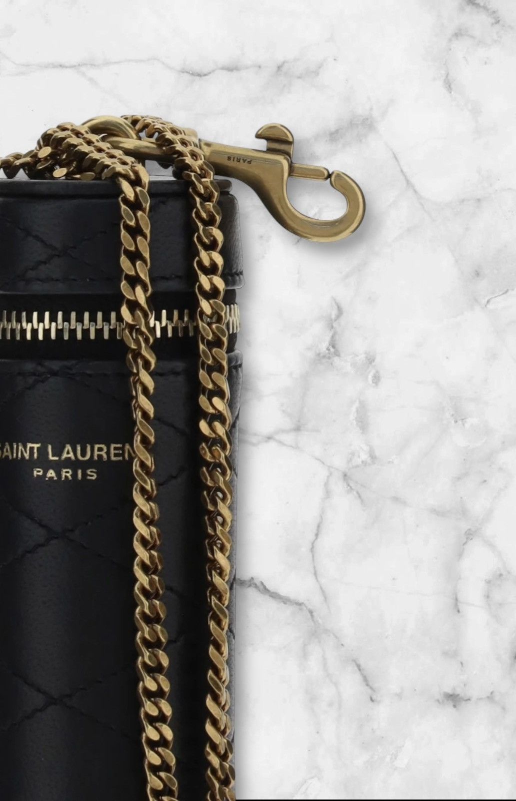 Saint Laurent Paris Saint Laurent Quilted Leather Case Necklace Size ONE SIZE - 1 Thumbnail