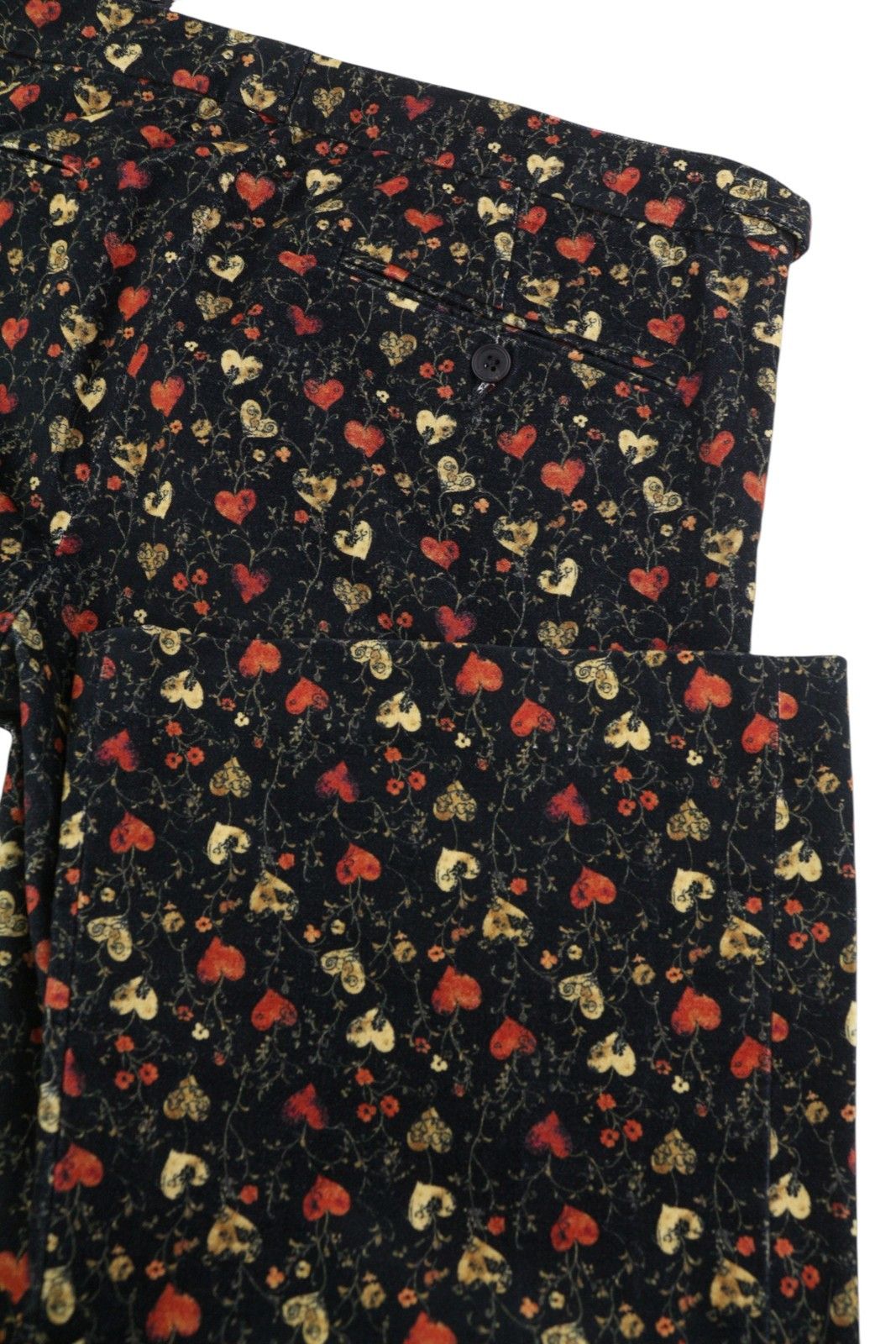R13 BOY FLARE TUXEDO 29 Hearts Black PS26 Trousers 88917 Size 29" - 6 Thumbnail