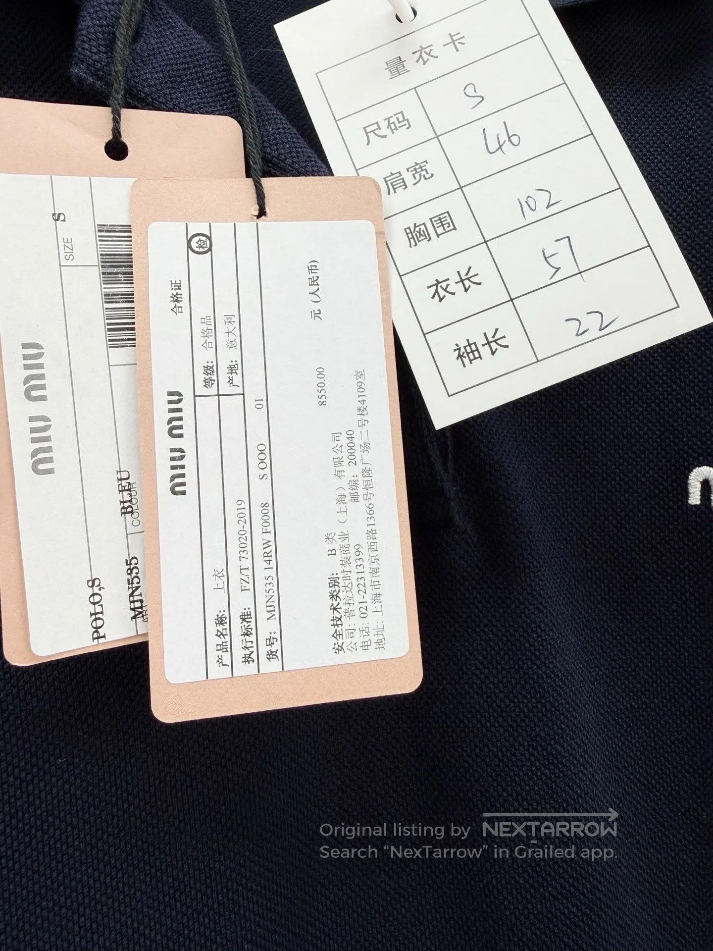 Miu Miu Miumiu New Letter Embroidery Polo Shirt. Size S / US 4 / IT 40 - 3 Thumbnail
