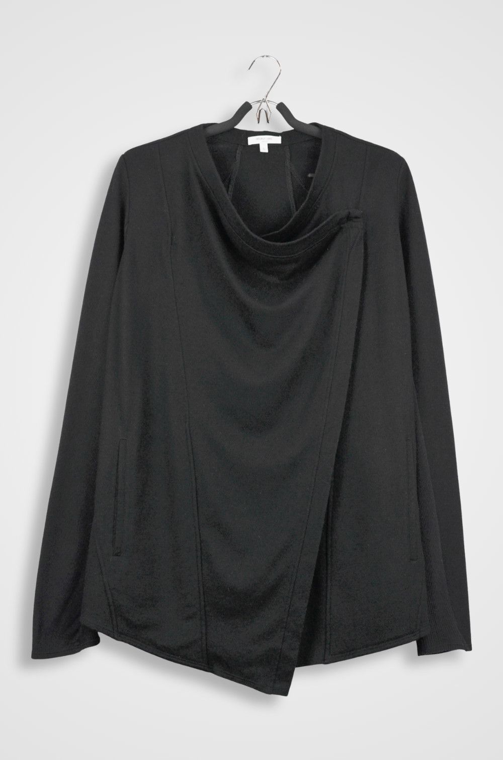 Helmut Lang Helmut Lang Draped Asymmetric Wool Cardigan - Size S Size US S / EU 44-46 / 1 - 1 Thumbnail