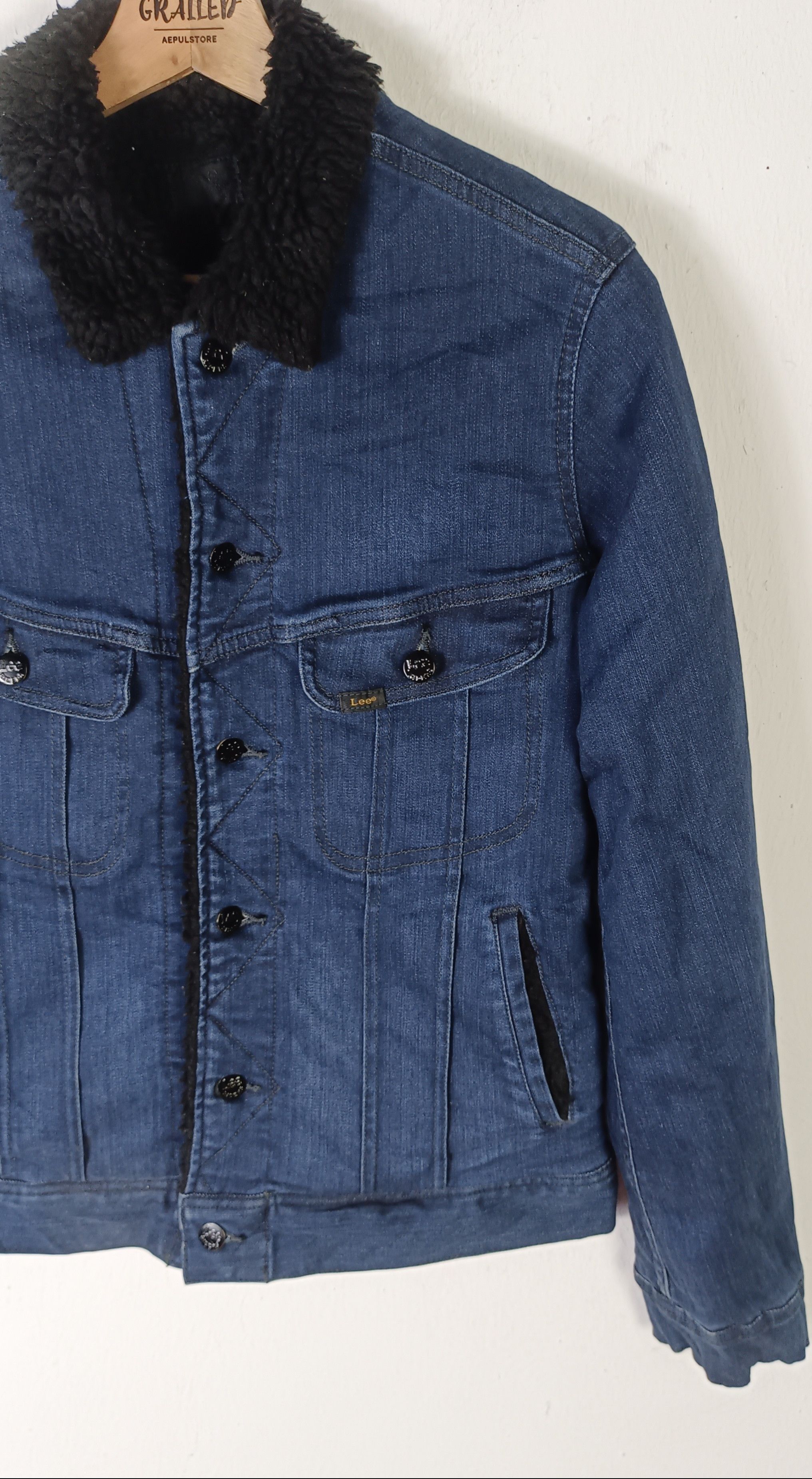 Lee Lee Riders Sanforized Sherpa Denim Jacket Size US M / EU 48-50 / 2 - 9 Thumbnail