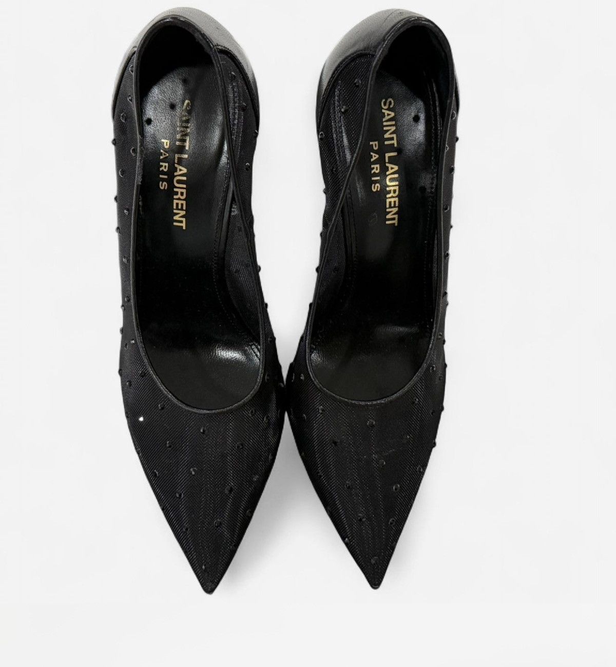 Saint Laurent sheer mesh heels