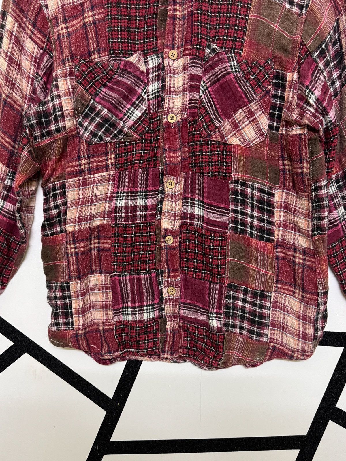 Flannel Vintage JUNGLE STORM Patchwork Rebuild Flannel Shirt Size US S / EU 44-46 / 1 - 6 Thumbnail