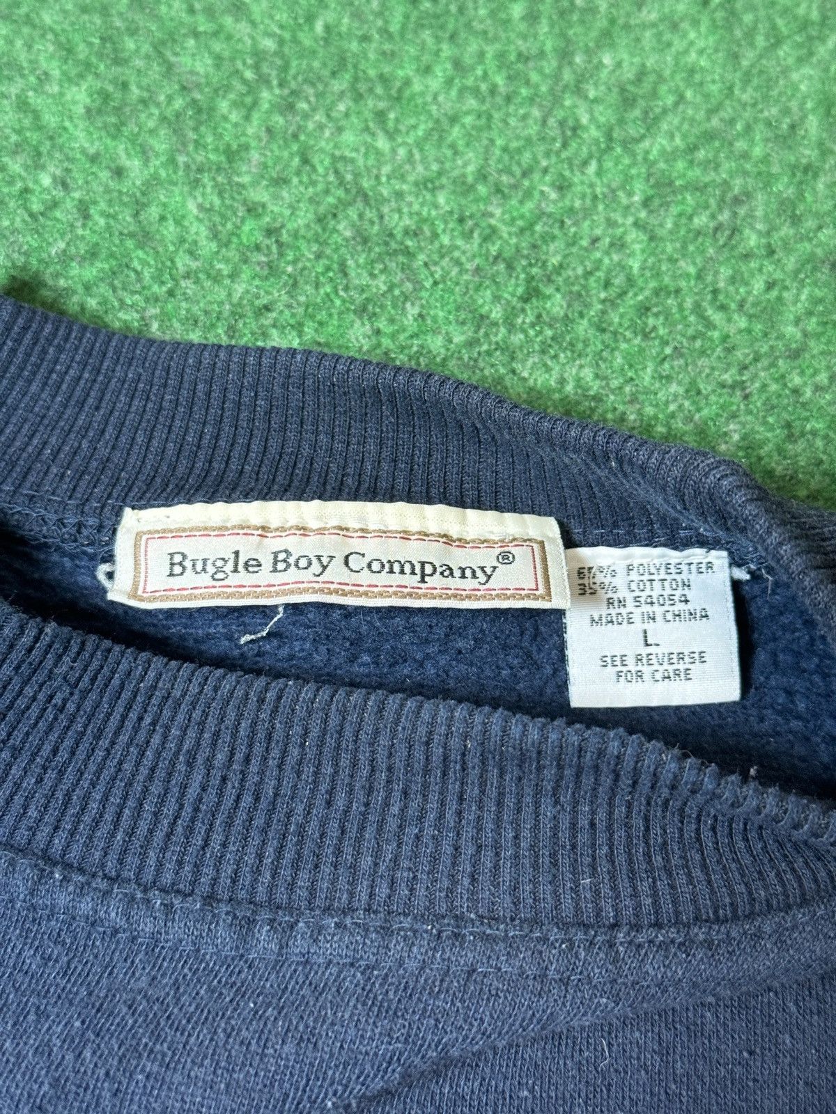 Bugle Boy × Vintage Vintage 90s Bugle Boy Co Navy Crewneck Sweatshirt Size US L / EU 52-54 / 3 - 3 Thumbnail