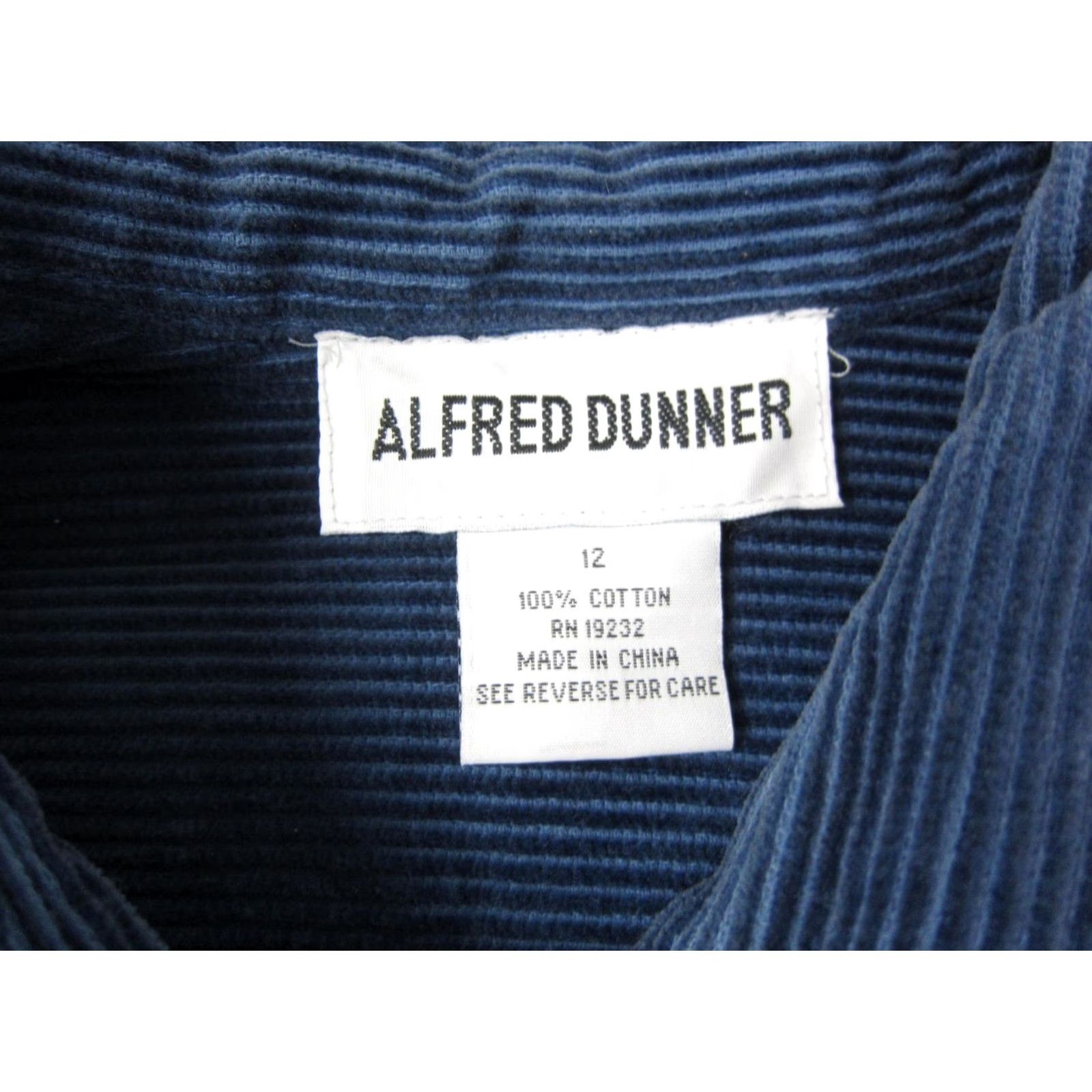 Vintage VINTAGE Alfred Dunner Jacket Womens 12 Blue Corduroy Cotton 80s 90s Trucker Jacket Women Blue Corduroy 80s 90s City Classic Mens Womens Boys Girls Size XL / US 12-14 / IT 48-50 - 3 Thumbnail