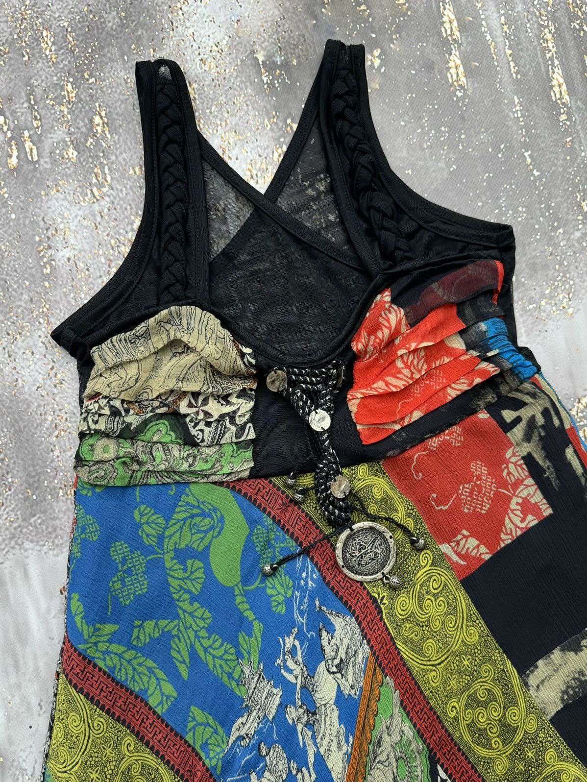 Vintage Save The Queen Rare Vintage Silk Mesh Mini Dress Size S / US 4 / IT 40 - 2 Thumbnail