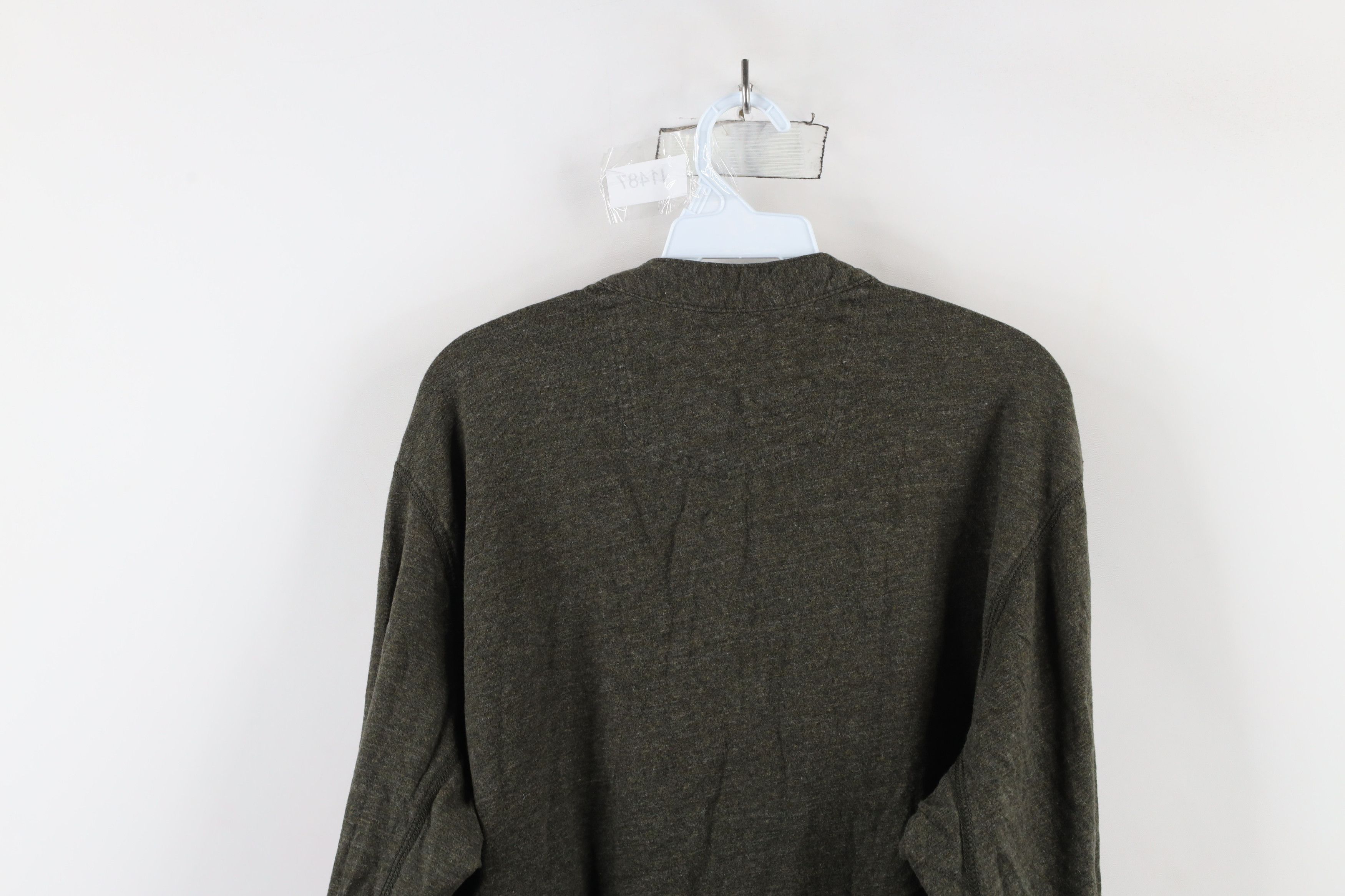 Eddie Bauer × Vintage Vintage Eddie Bauer Jersey Knit Long Sleeve Henley T-Shirt Size US XXL / EU 58 / 5 - 10 Thumbnail