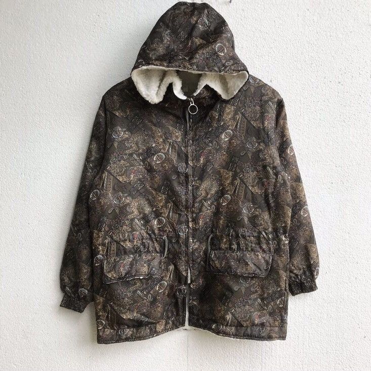 Japanese Brand Paisley art wool warmer jacket hoodie zip up Size M / US 6-8 / IT 42-44 - 1 Thumbnail