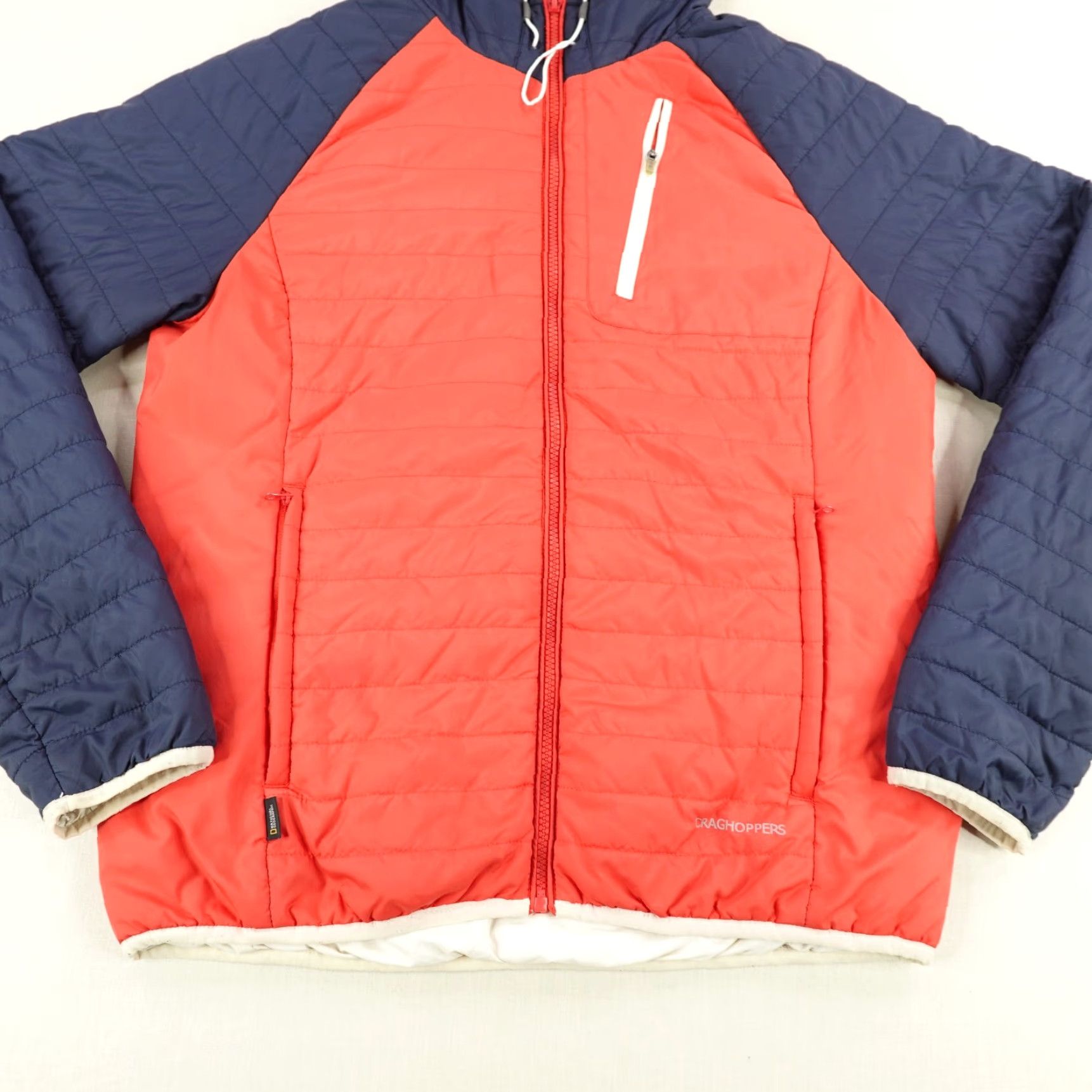 Vintage Craghoppers Nat Geo Jacket Women M Orange Puffer Jacket Full Zip Insulated Logo Zip Pockets Casual Travel Workwear Modern Outdoor Theme Nature 90s? Size M / US 6-8 / IT 42-44 - 3 Thumbnail