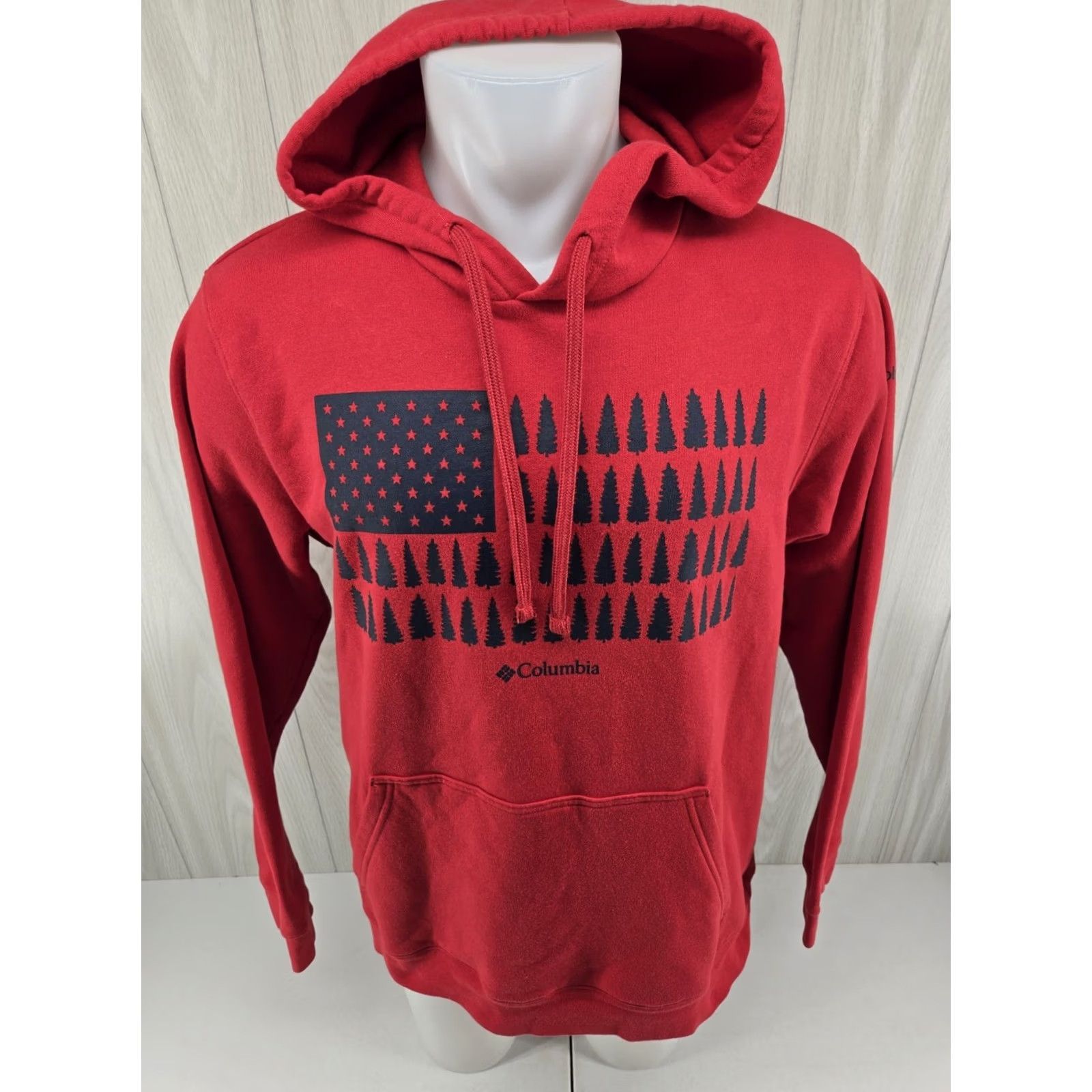 Vintage Columbia Hoodie Red American Flag Graphic Hooded Pullover Size Large Men Size US L / EU 52-54 / 3 - 2 Thumbnail