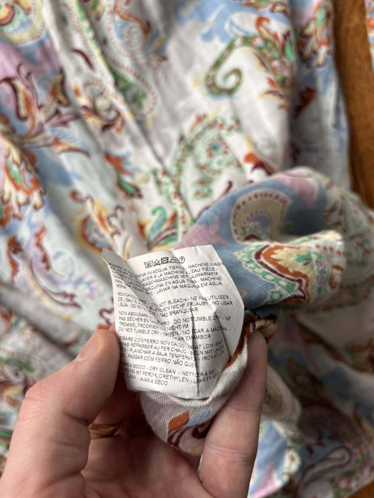 Designer × Etro Etro 35 Linen Button Up Dress Shirt Italy Paisely ETRO Italy Size US S / EU 44-46 / 1 - 5 Thumbnail