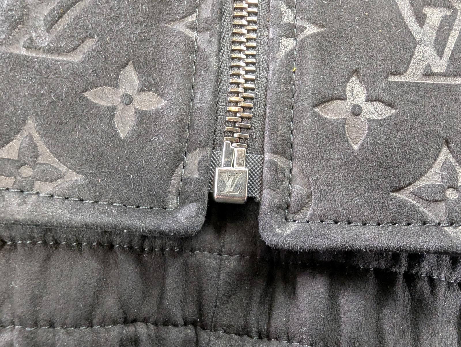 Louis Vuitton Louis Vuitton Monogram Embossed Tracksuit Jacket in Black Size US XL / EU 56 / 4 - 9 Thumbnail