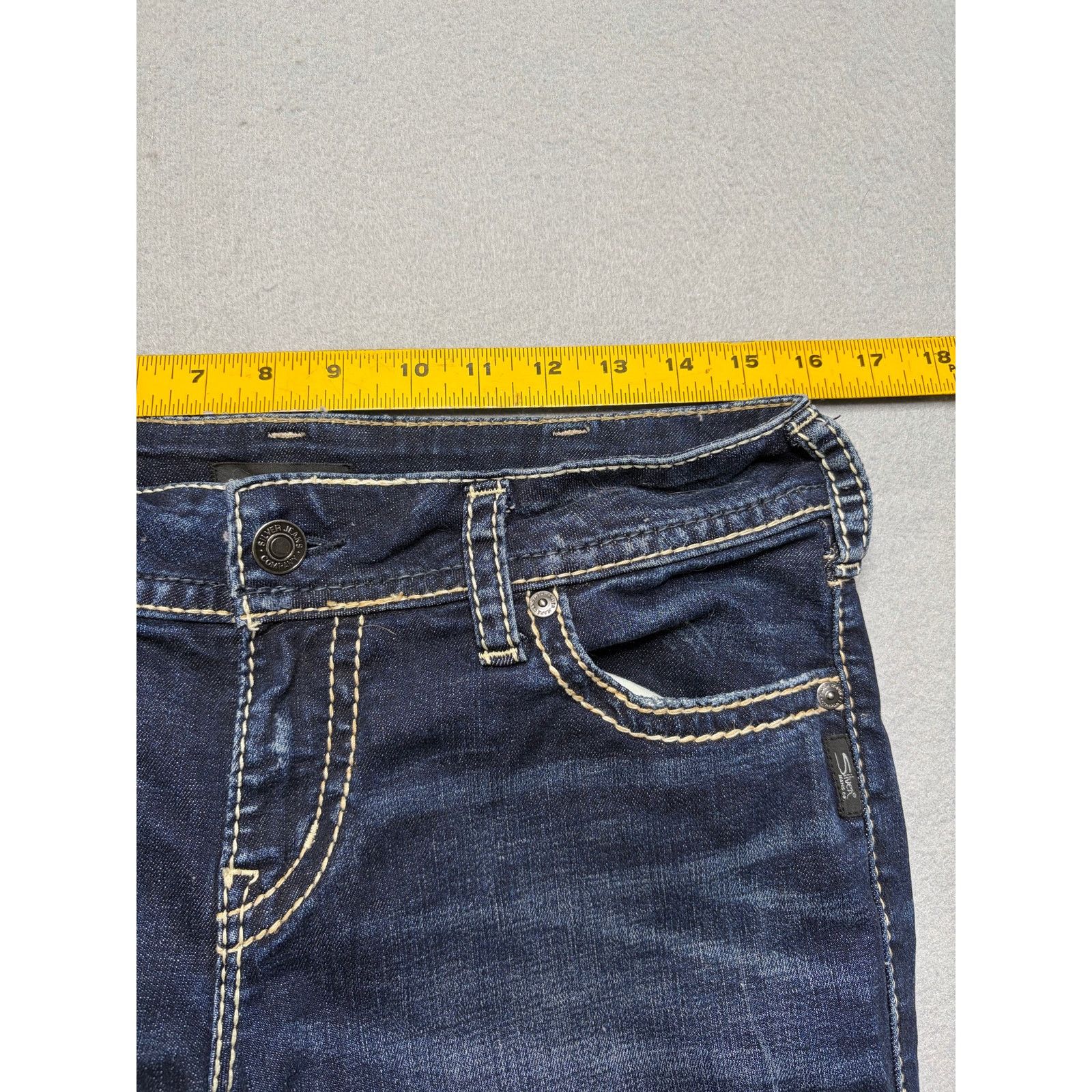 Silver Jeans Co. Silver Jeans Suki Straight Womens 30x30 Dark Bootcut Jeans Size 30" / US 8 / IT 44 - 7 Thumbnail