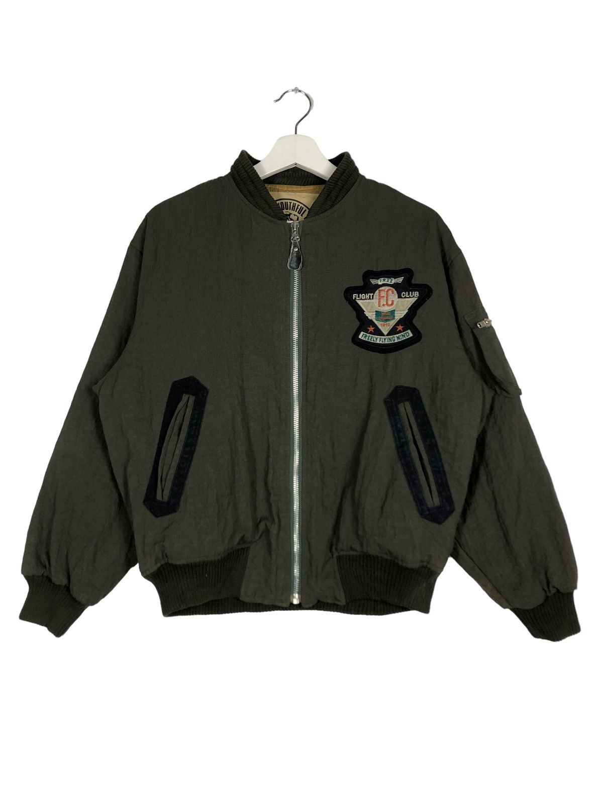 Japanese Brand 🔥 VINTAGE FREE FIGHT CLUB BOMBER JACKET Size US M / EU 48-50 / 2 - 2 Thumbnail