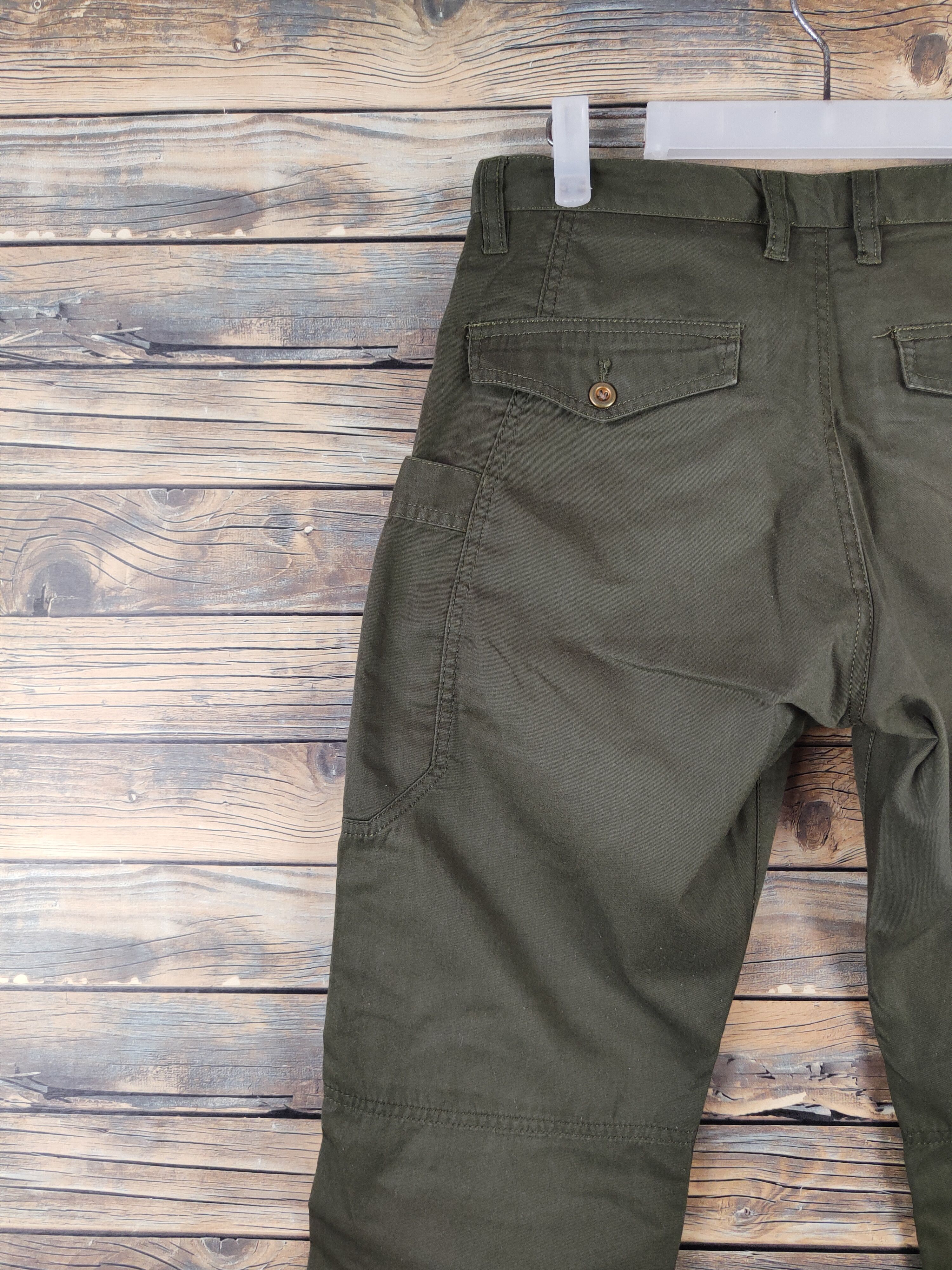 Japanese Brand DL TK Olive Multipocket utility Tactical Cargo Pants #089 Size US 30 / EU 46 - 8 Thumbnail