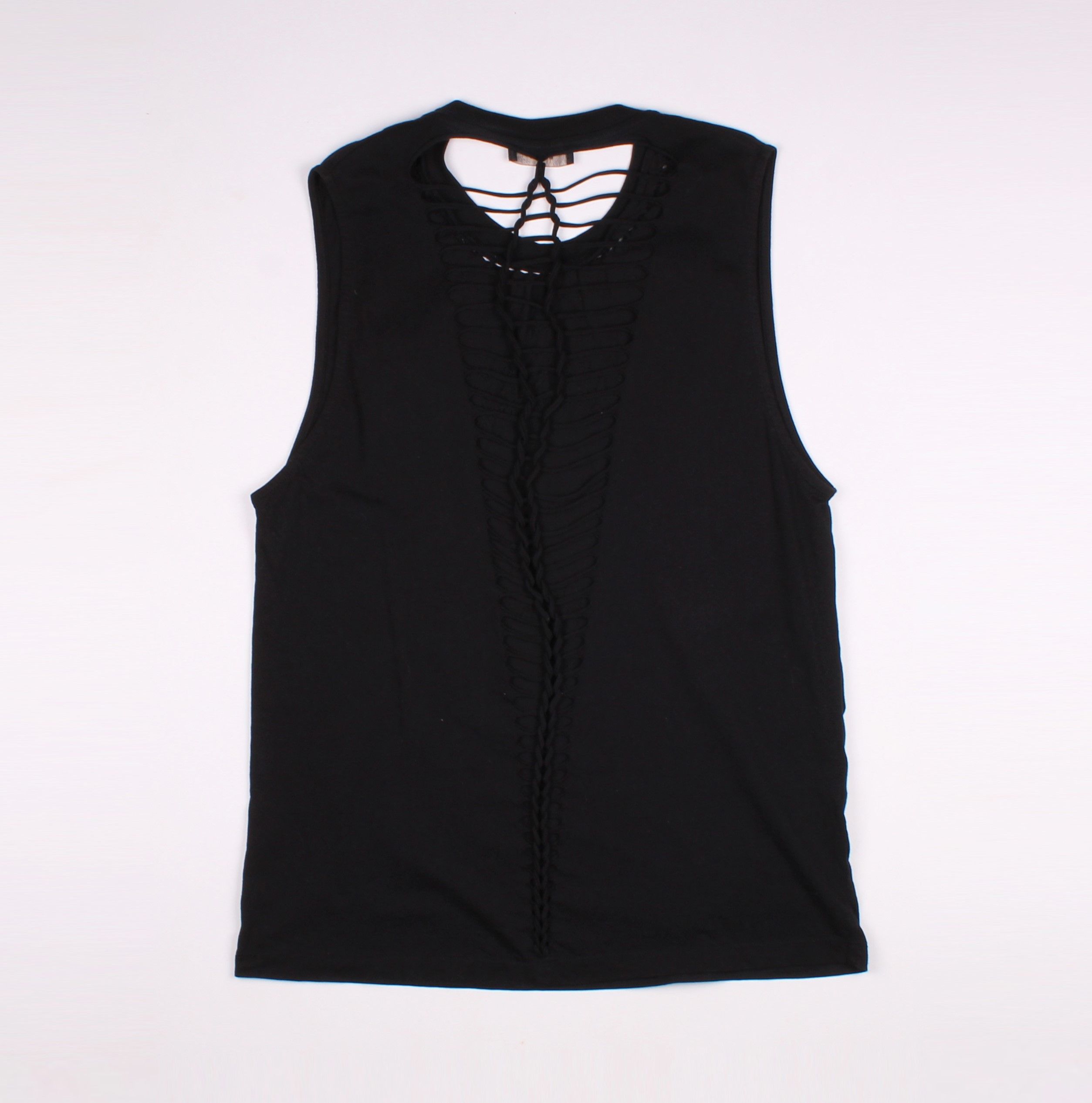 Diesel × Vintage Diesel Y2K Grunge Beaded Open Back Oversized Top Size XS / US 0-2 / IT 36-38 - 10 Thumbnail