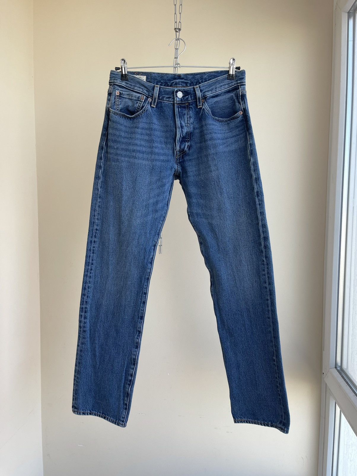 Levi's Premium 501 145 Anniversary Straight Regular Fit Denim Jeans Size US 29 - 1 Thumbnail