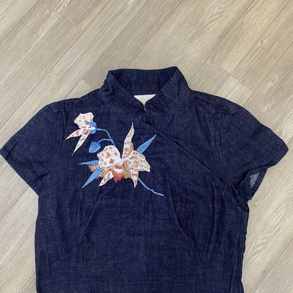 Japanese Brand × Vintage Junko Shimada Embroidery Japnese Style DRESS Size S / US 4 / IT 40 - 2 Thumbnail